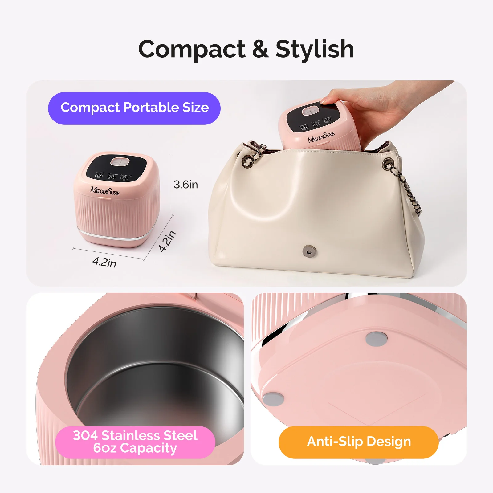 2 in 1 Ultrasonic Cleaner Machine for Manicure - Image 7
