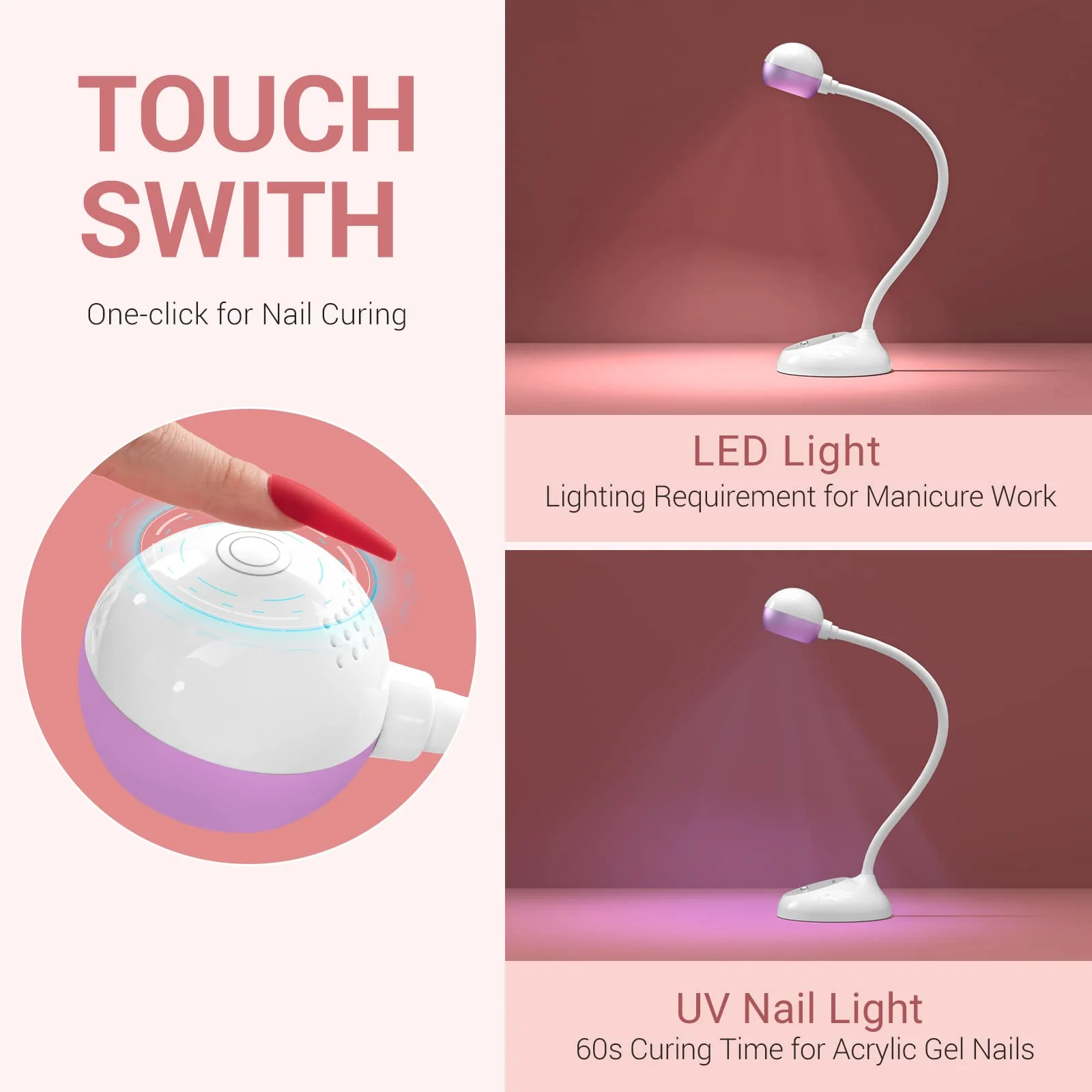 S-Pro09M(Spro09D) 2 in 1 UV LED Nail Art Lamp - Image 5