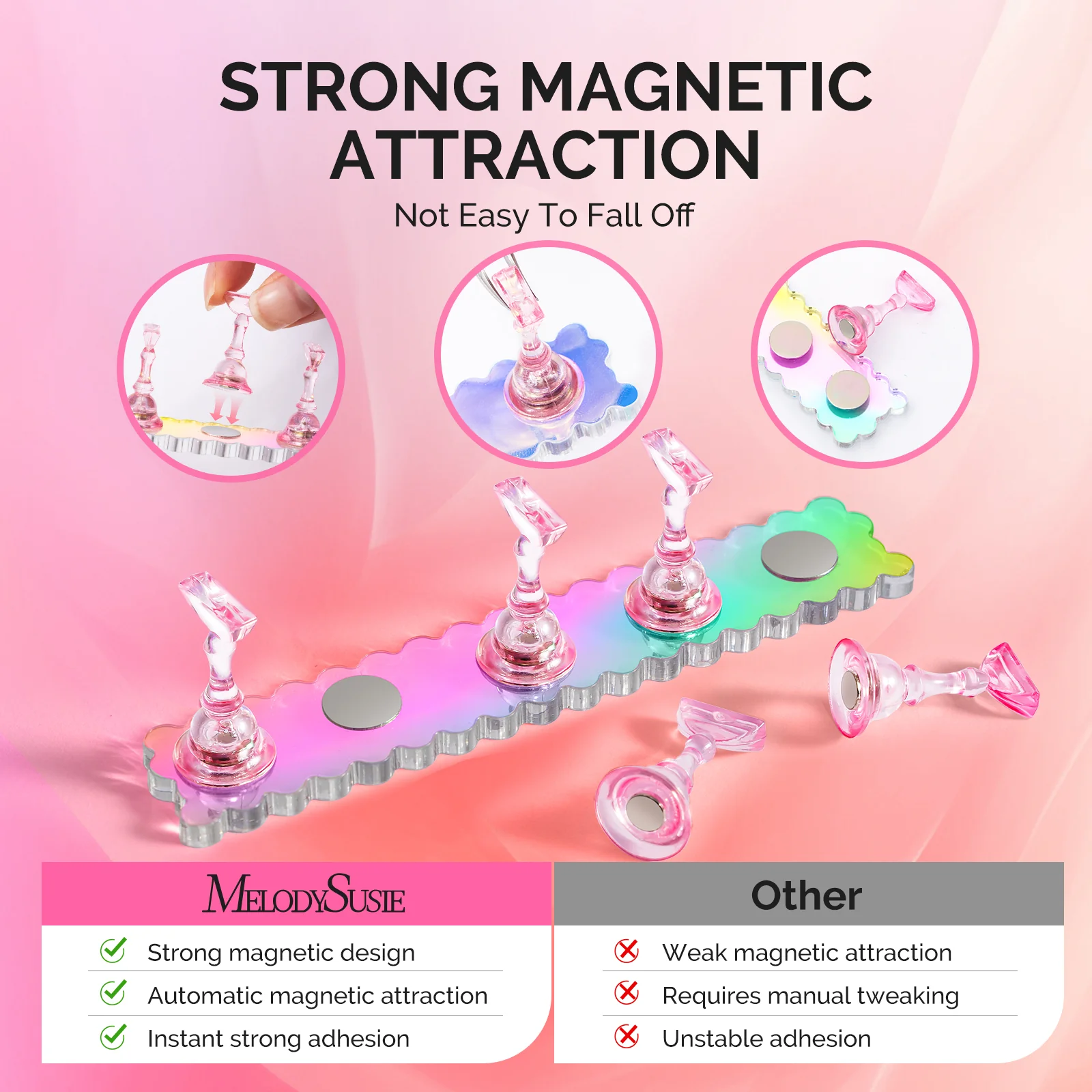 2 Sets Acrylic Magnetic Nail Stand - Image 3