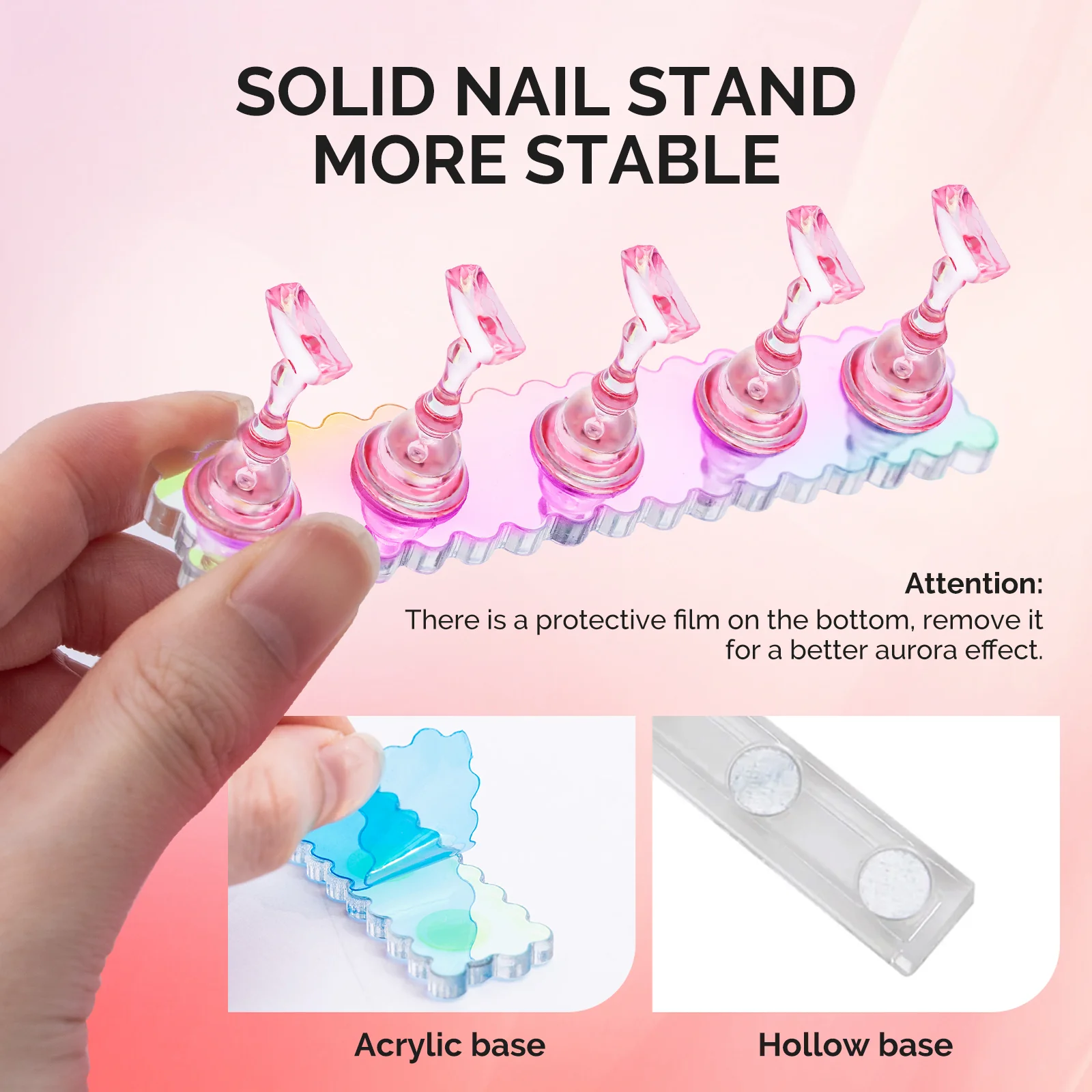 2 Sets Acrylic Magnetic Nail Stand - Image 5