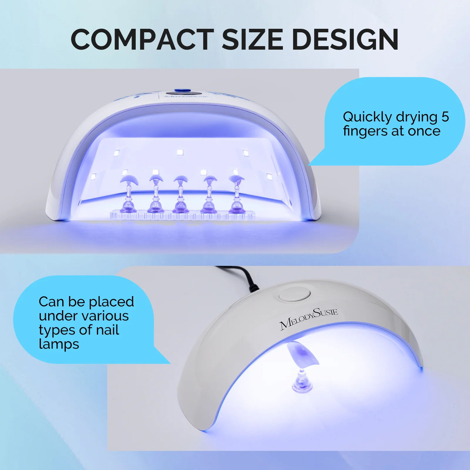 2 Sets Blue Acrylic Magnetic Nail Stand - Image 3