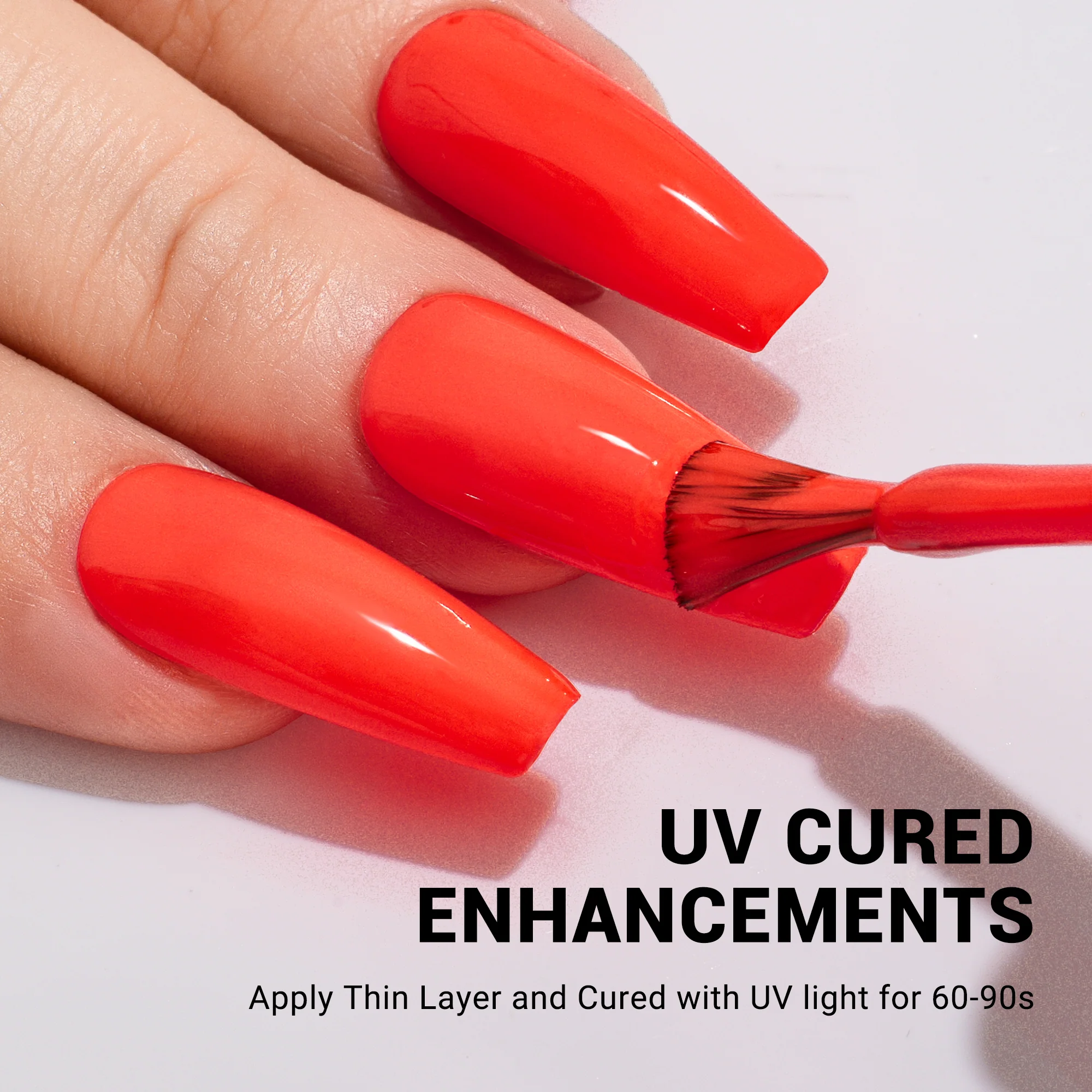 224 Bright Orange - TPO-Free Thick Gel Nail Polish(15ml) - Image 3