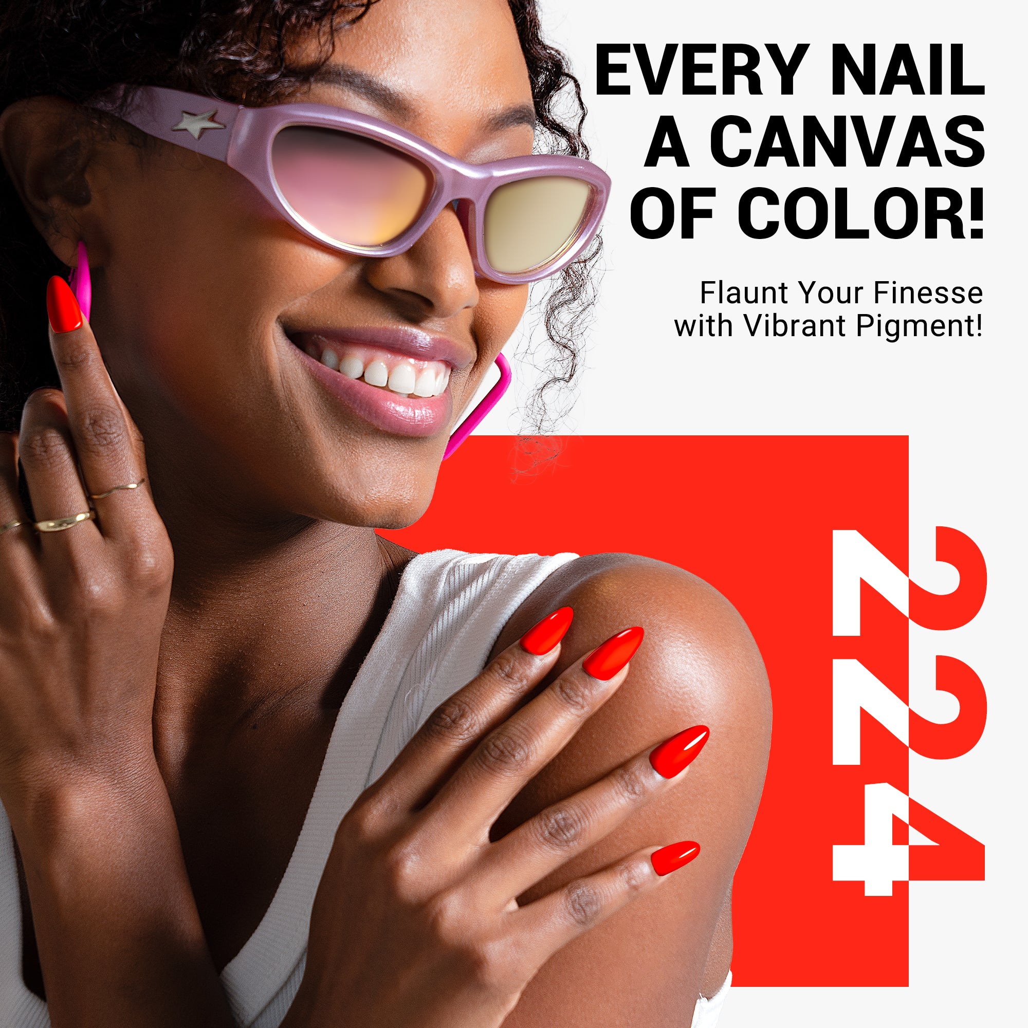 224 Bright Orange - TPO-Free Thick Gel Nail Polish(15ml) - Image 5