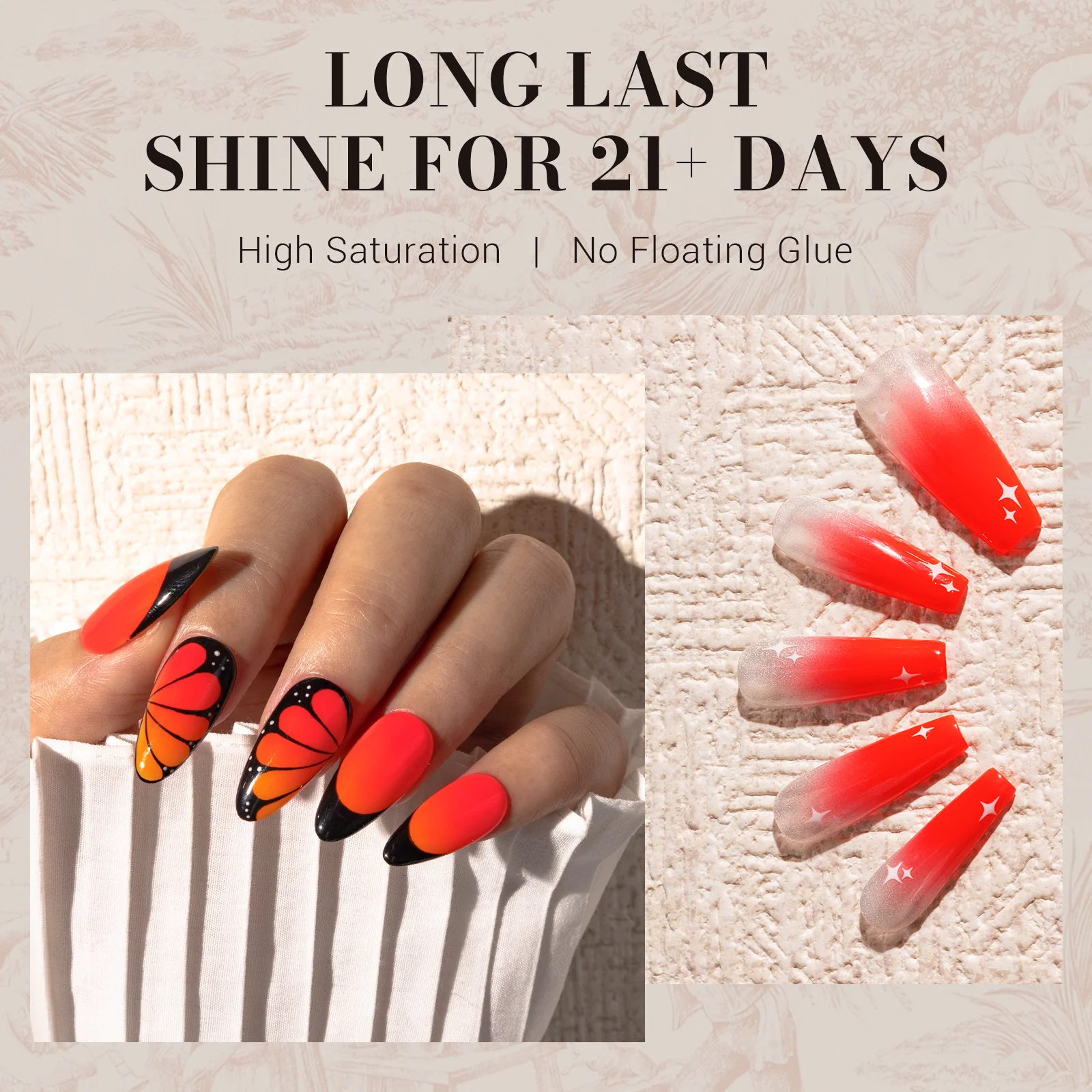 224 Fiery Red - TPO-Free Faster UV Curing Gel Nail Polish 0.5 fl oz/15ml - Image 4