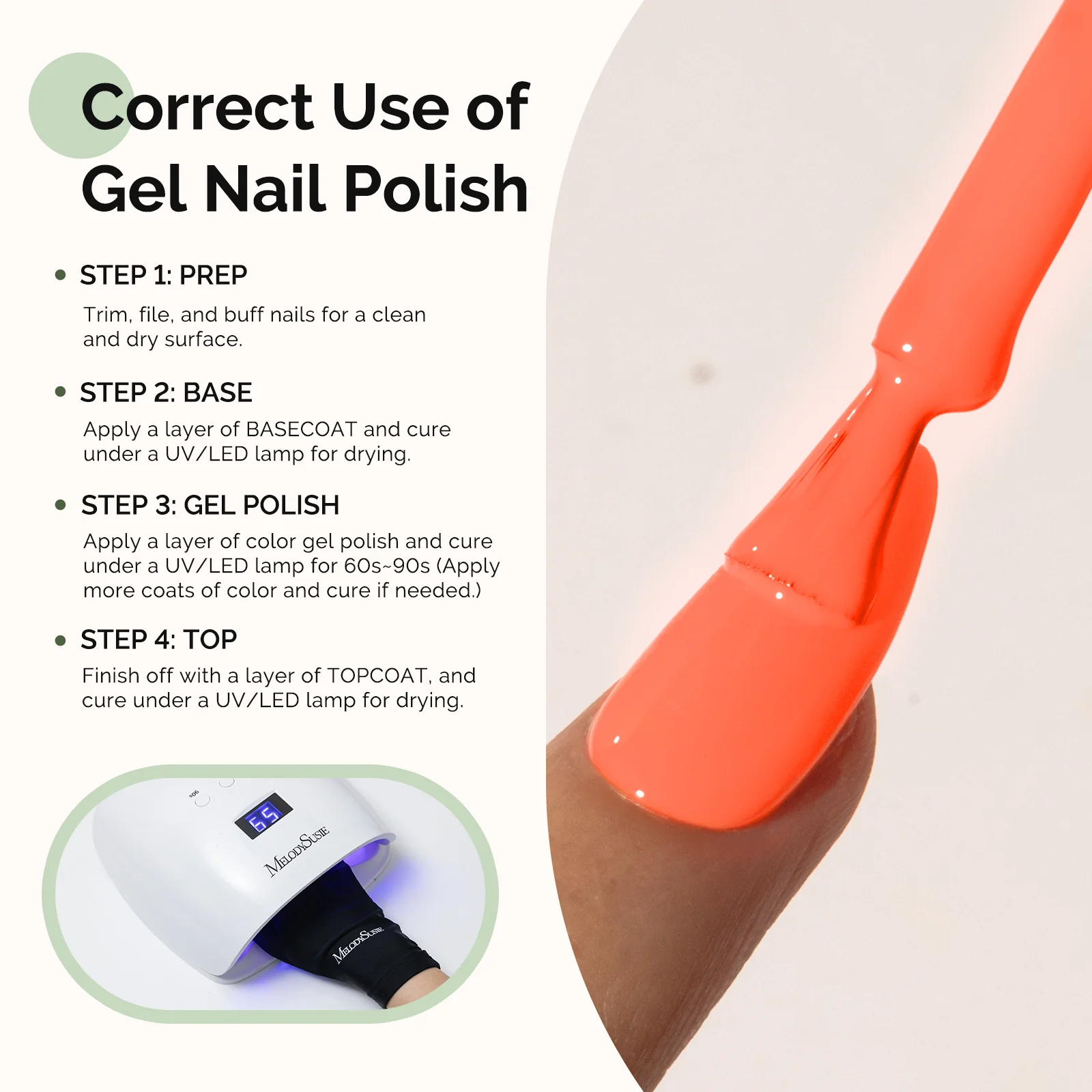 227 Blood Orange - HEMA-Free Gel Nail Polish 0.5 fl oz/15ml - Image 5