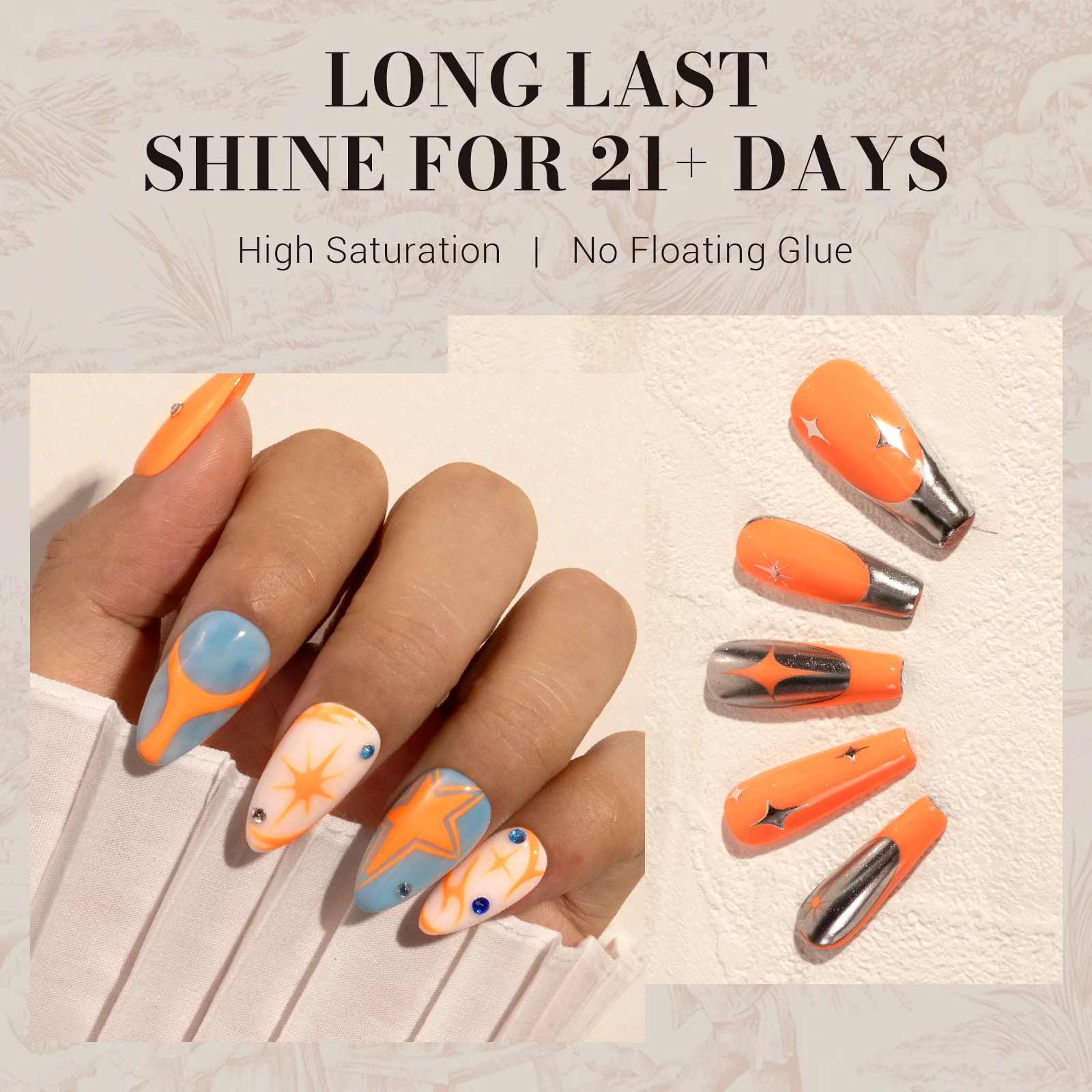 227 Light Orange - TPO-Free Faster UV Curing Gel Nail Polish 0.5 fl oz/15ml - Image 4
