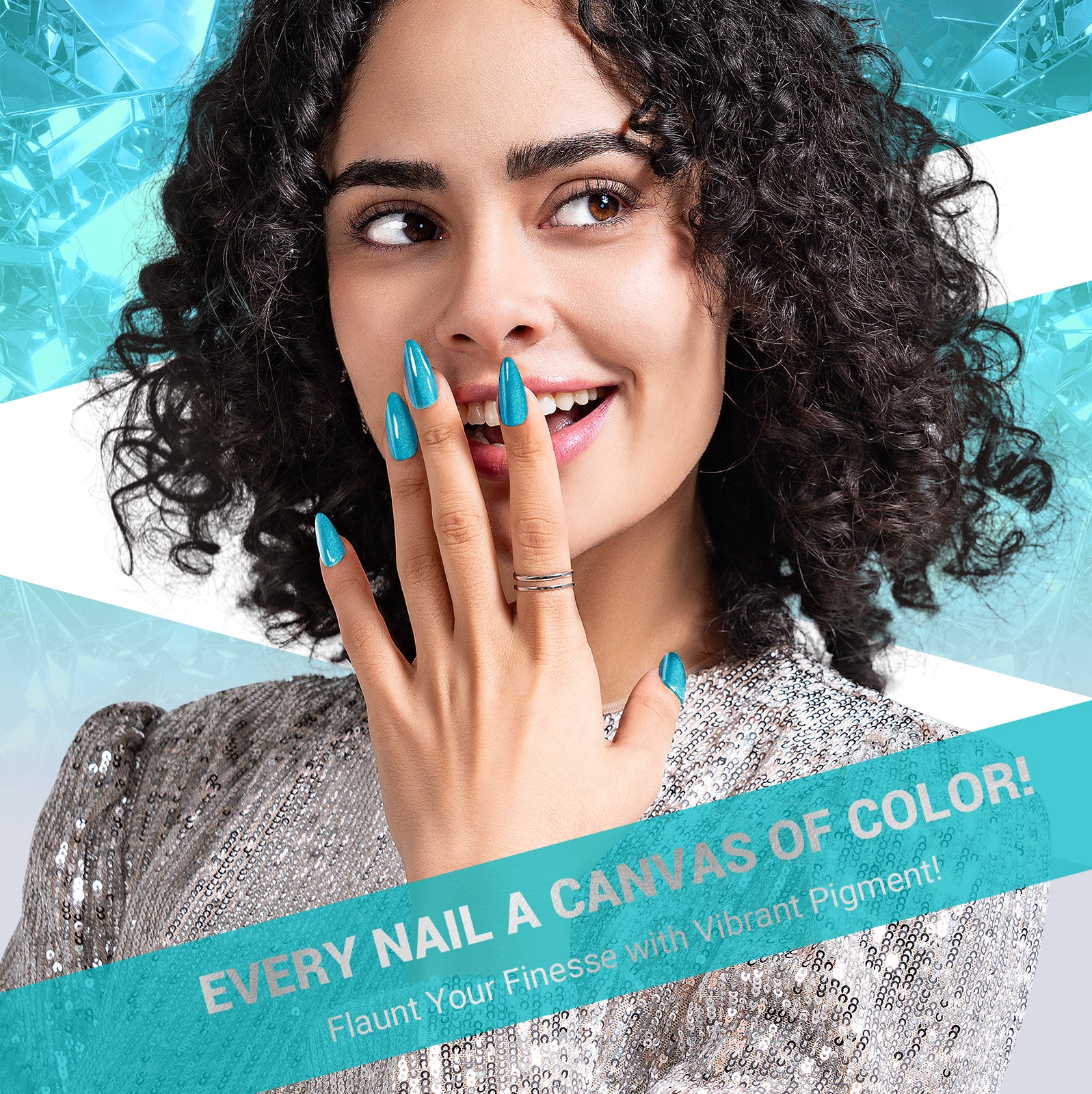 2572 Electric Turquoise Neon - TPO-Free Thick Gel Nail Polish(15ml) - Image 4