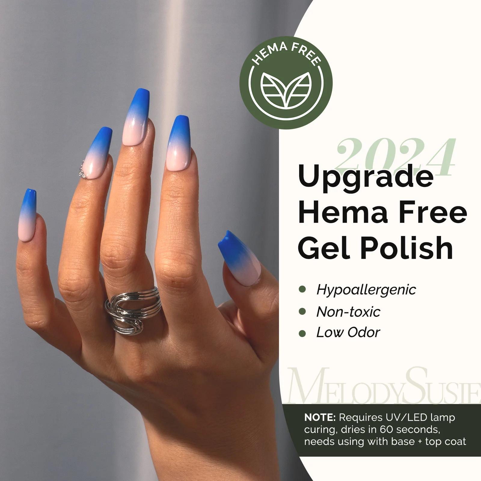 269 Royal Blue - HEMA-Free Gel Nail Polish 0.5 fl oz/15ml - Image 2
