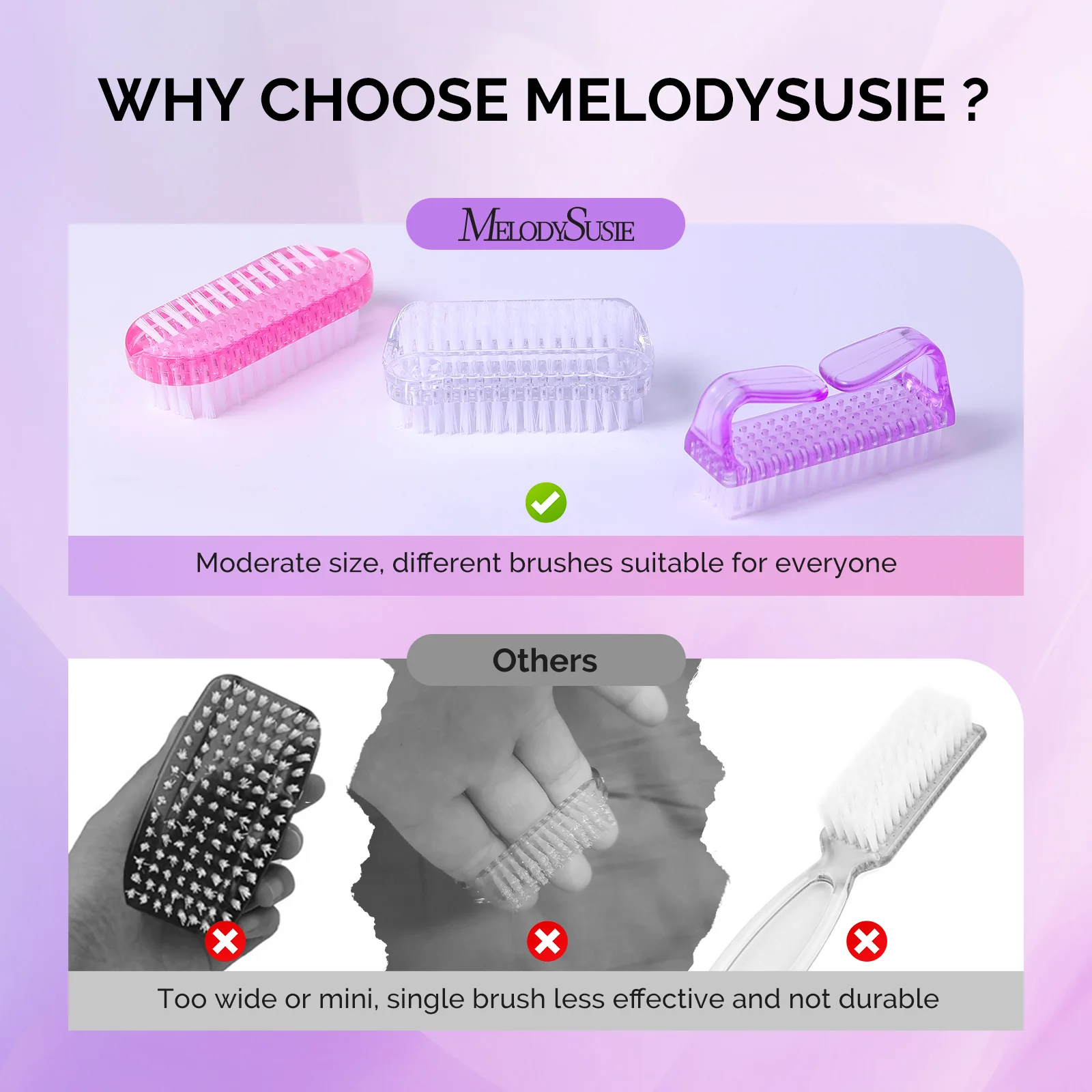 3 Pack Nail Brush Set - Image 5