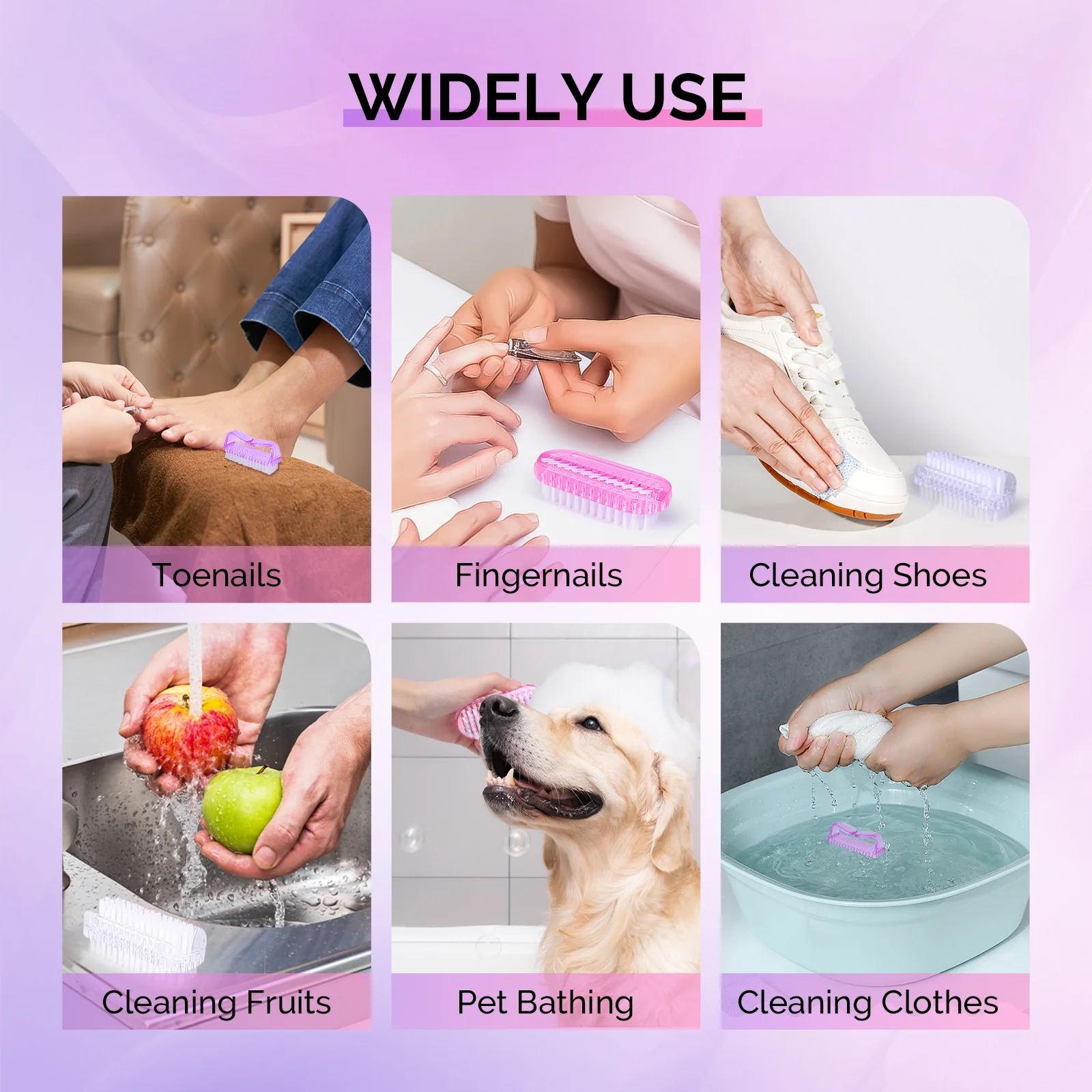 3 Pack Nail Brush Set - Image 6