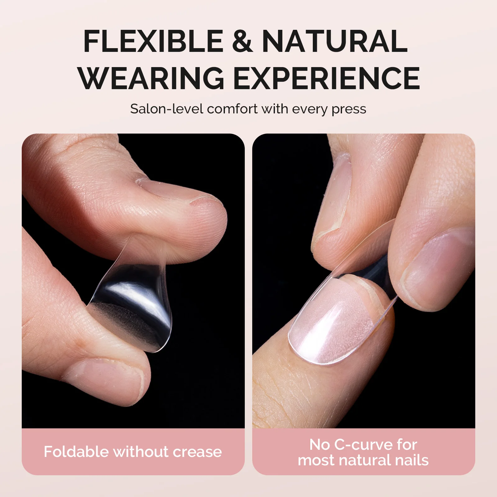 300Pcs Half Matte Clear Acrylic Full Cover Nail Tips - Image 5