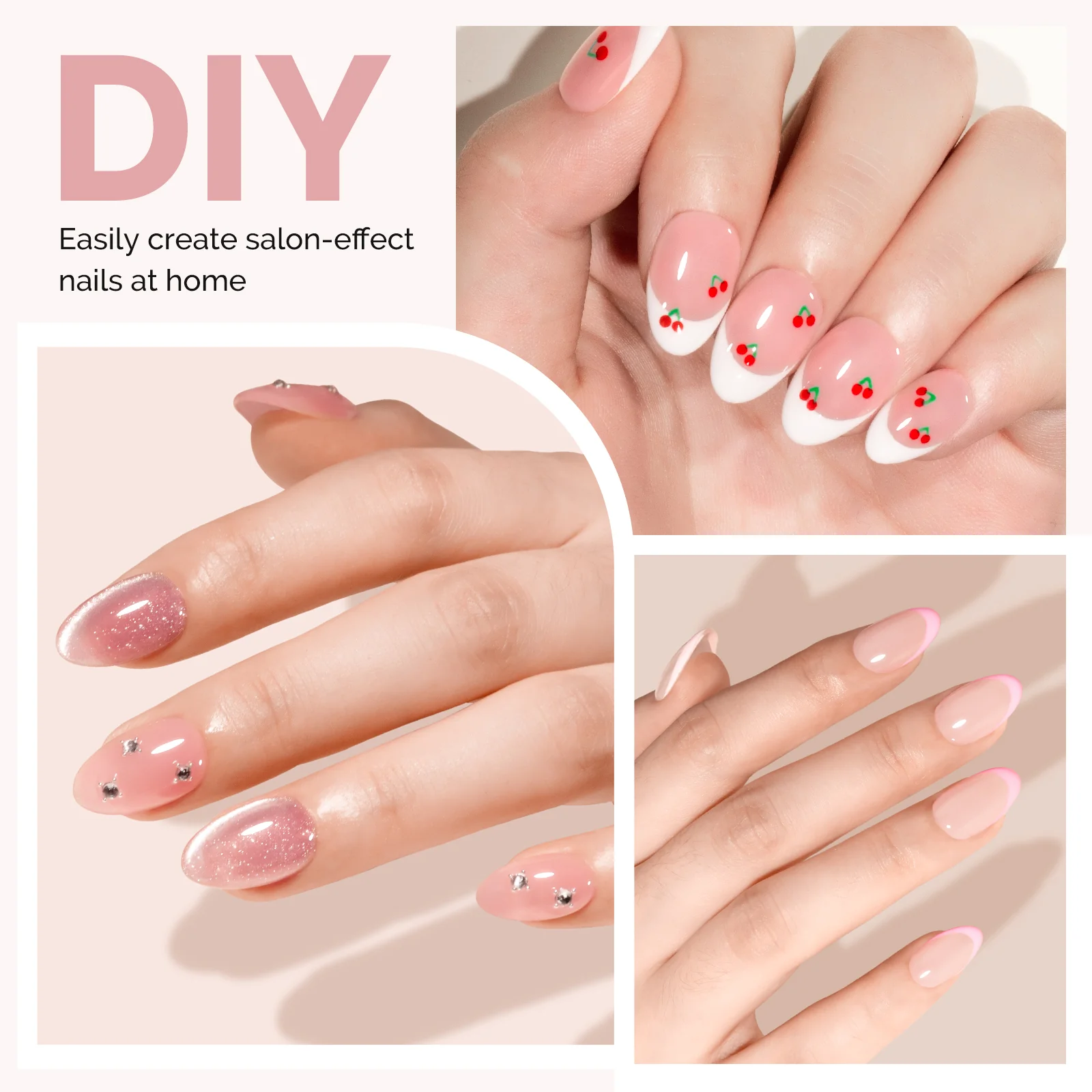 300Pcs Half Matte Clear Acrylic Full Cover Pre-Built Nail Tips & 20g Solid Nail Glue Gel - Image 11