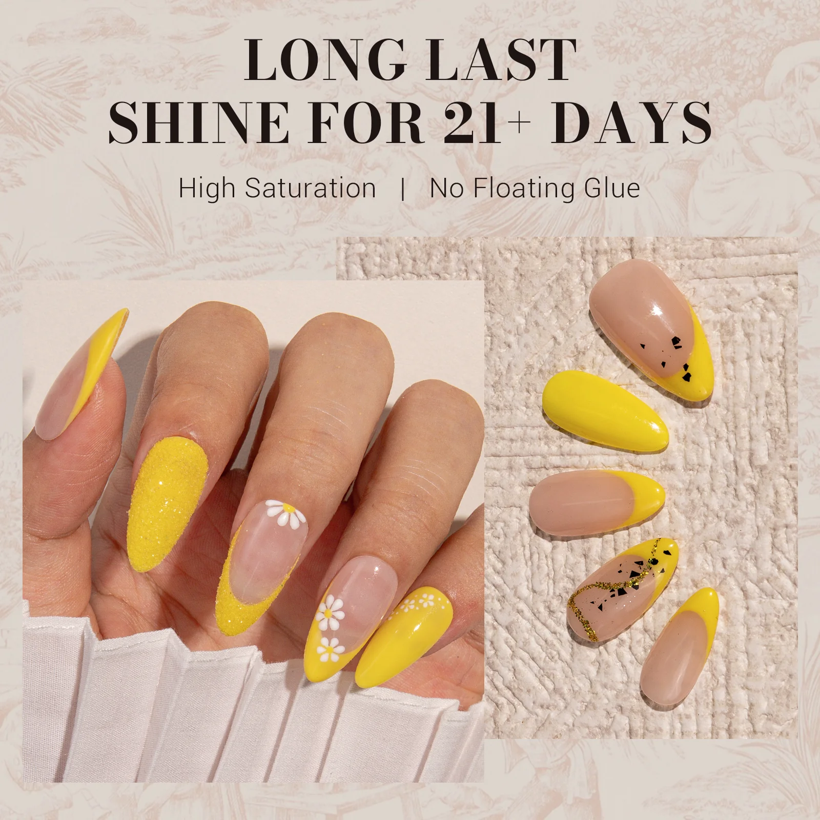 301 Lemonade Yellow - TPO-Free Faster UV Curing Gel Nail Polish 0.5 fl oz/15ml - Image 4