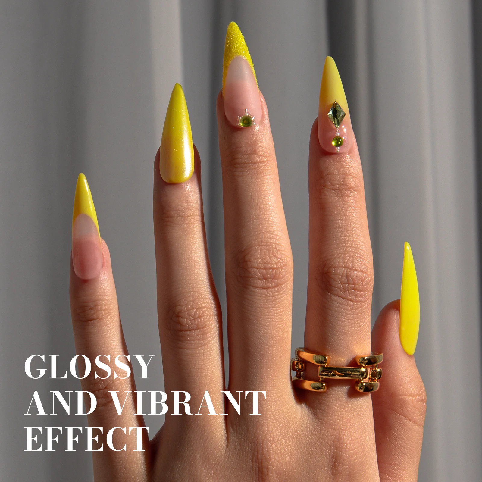 301 Lemonade Yellow - TPO-Free Faster UV Curing Gel Nail Polish 0.5 fl oz/15ml - Image 5