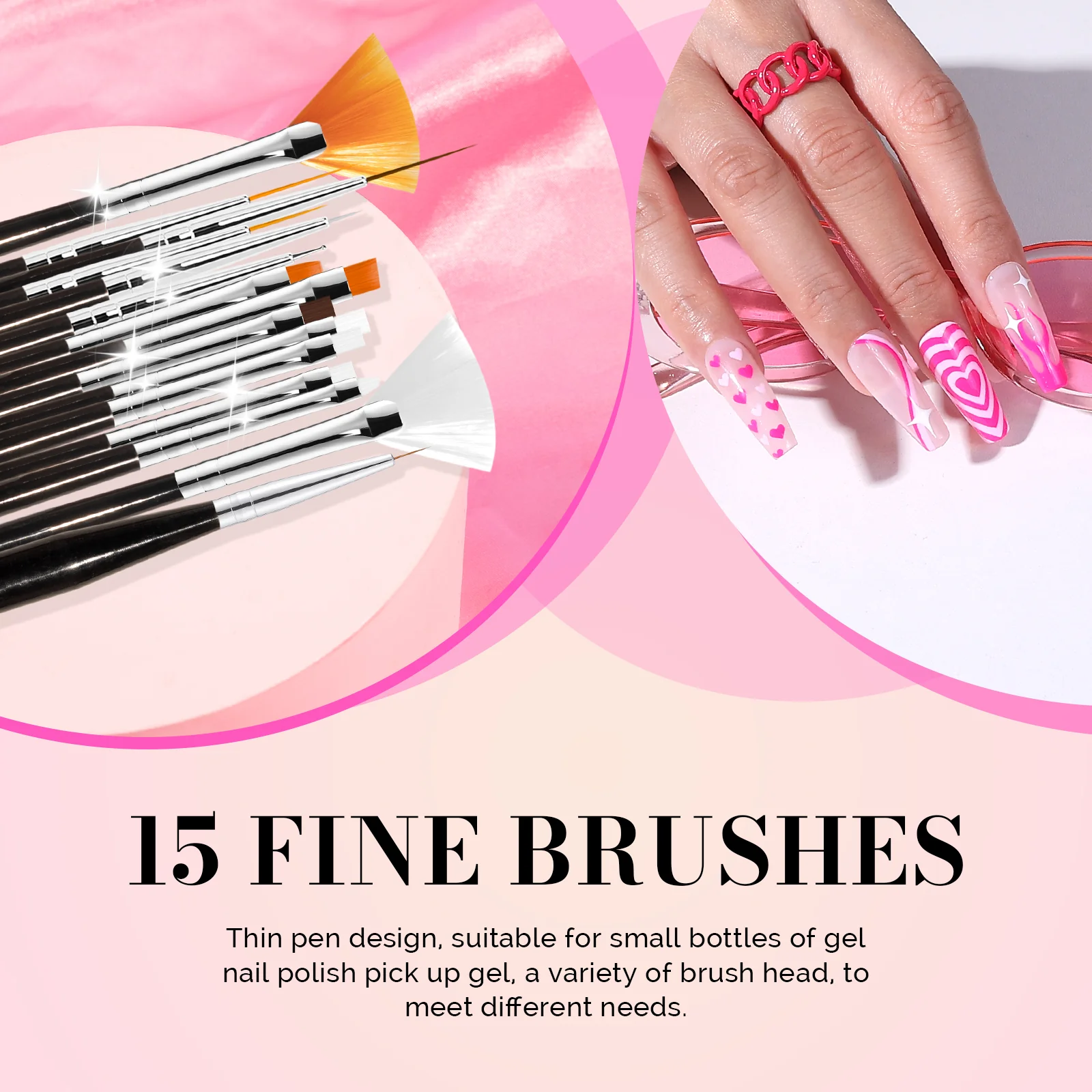 31Pcs Nail Art Brushes Set - Image 2