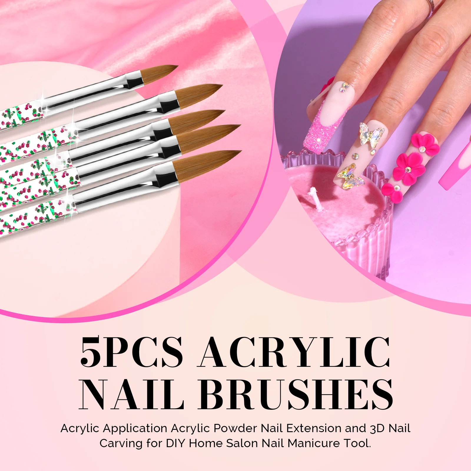 31Pcs Nail Art Brushes Set - Image 3