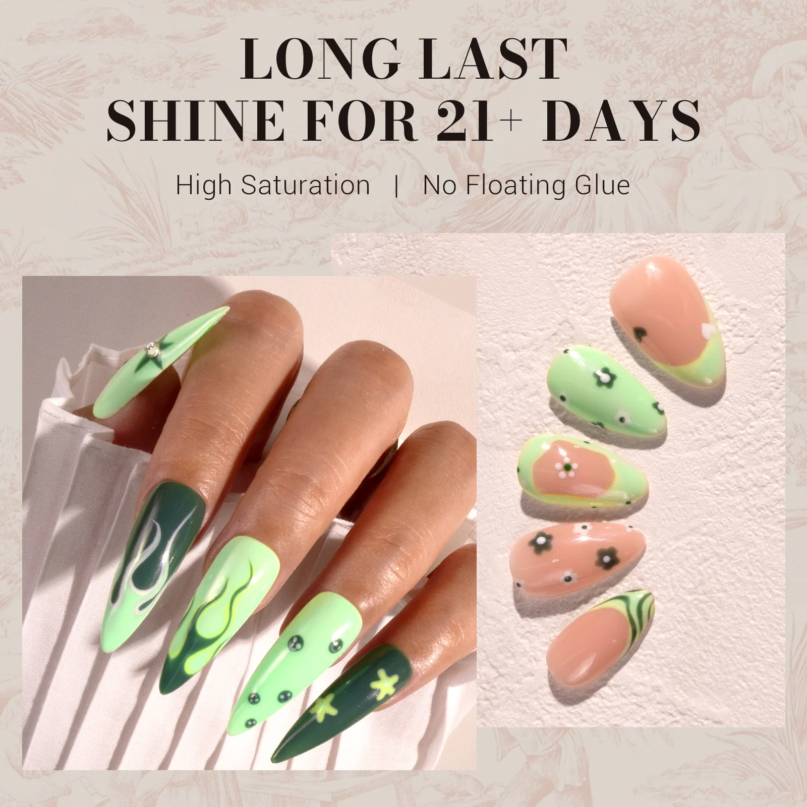 326 Bright Green - TPO-Free Faster UV Curing Gel Nail Polish 0.5 fl oz/15ml - Image 4