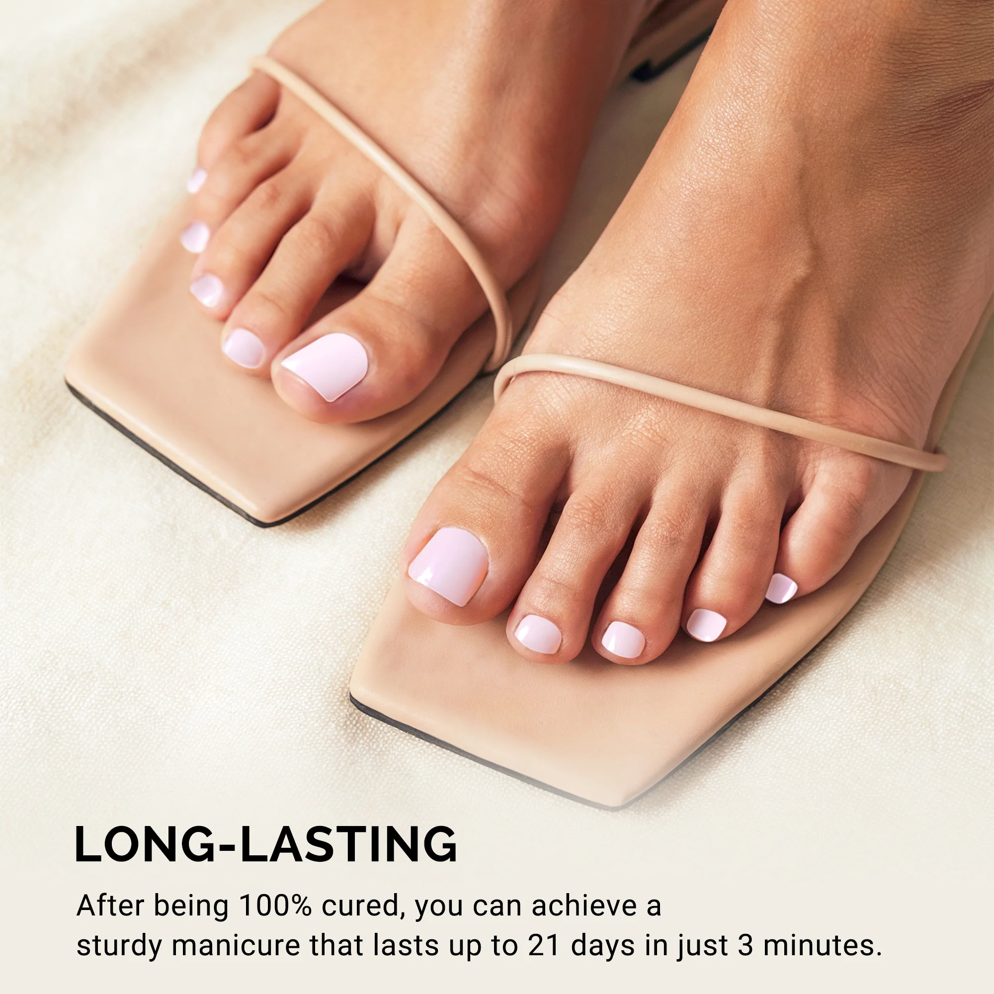 32Pcs Semi Cured Gel Toe Nail Strips - Image 3