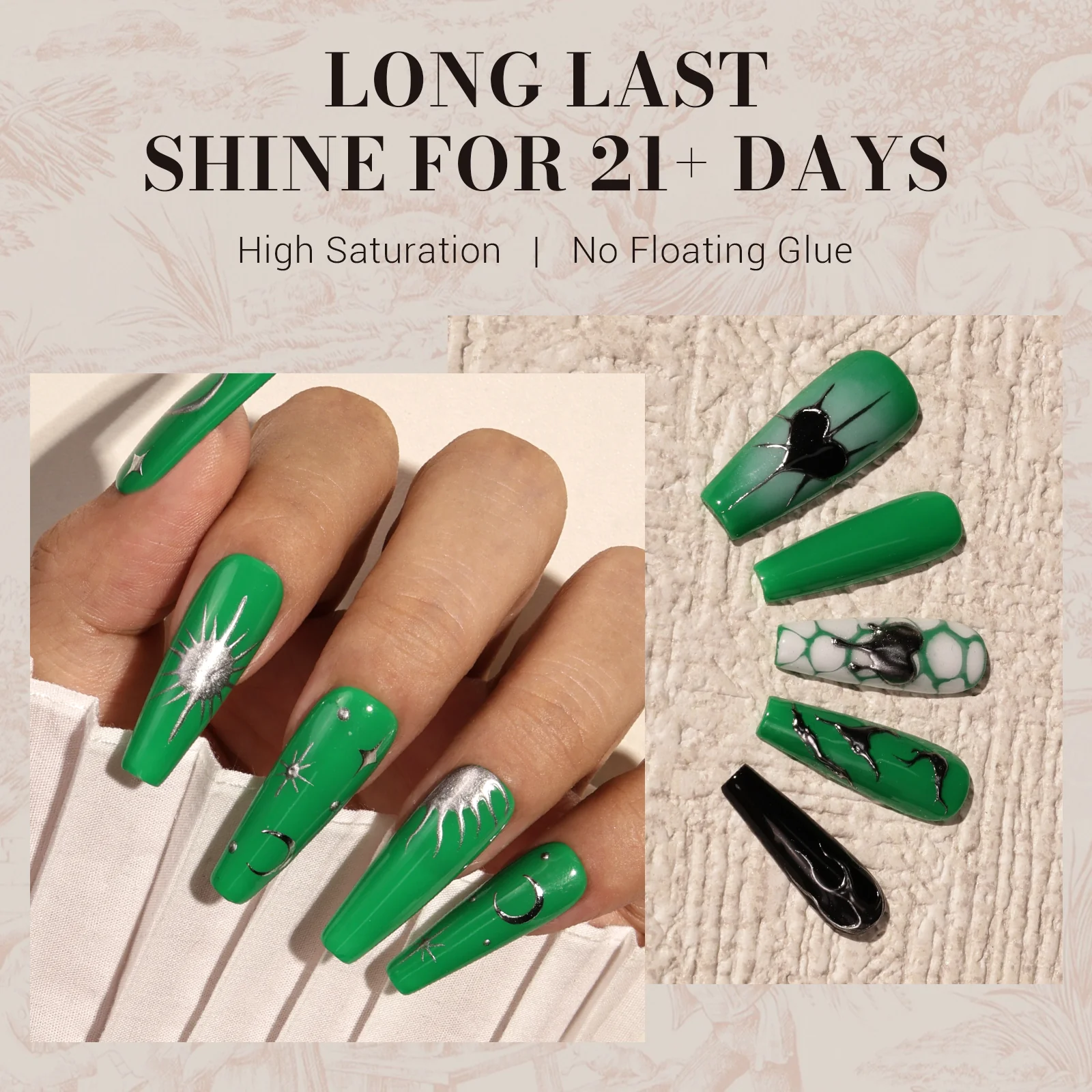 347 Fresh Green - TPO-Free Faster UV Curing Gel Nail Polish 0.5 fl oz/15ml - Image 4