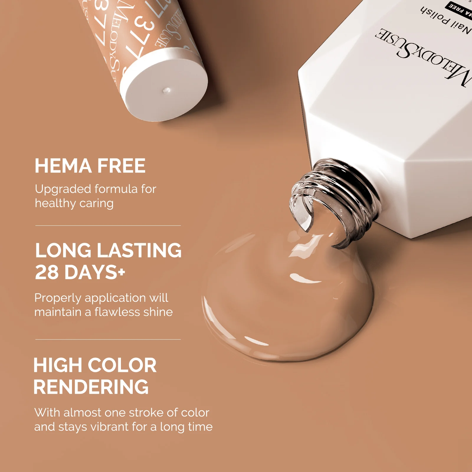 377 Caramel Brown - HEMA-Free Gel Nail Polish 0.5 fl oz/15ml - Image 3