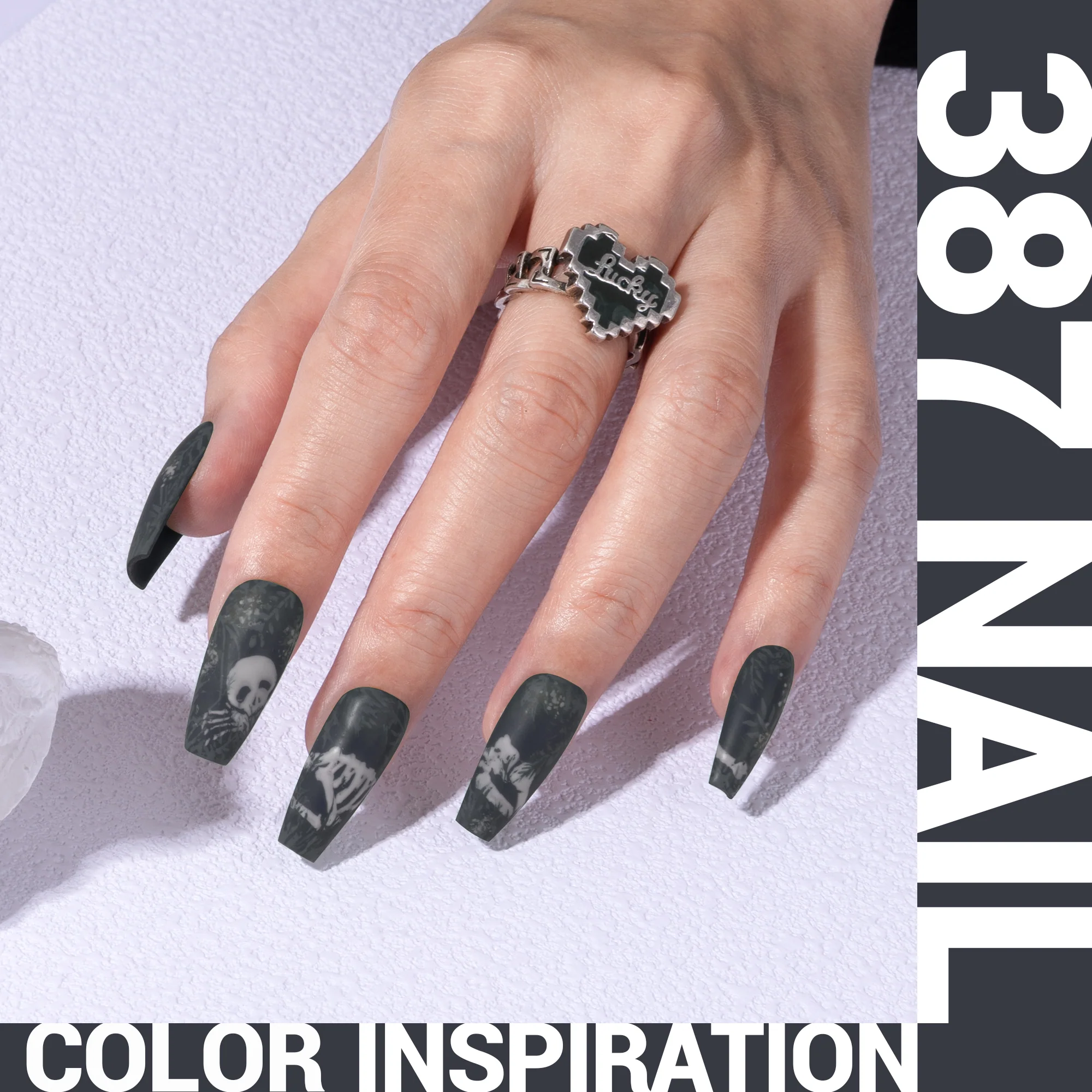 387 Dark Gray - TPO-Free Thick Gel Nail Polish(15ml) - Image 2