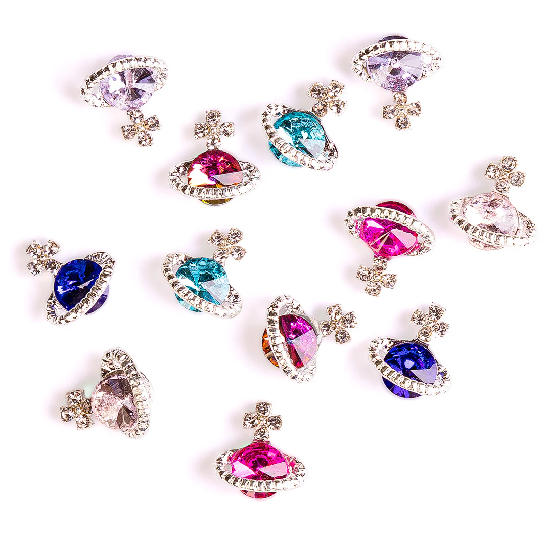3D Saturn Shape Nail Rhinestones - Image 4