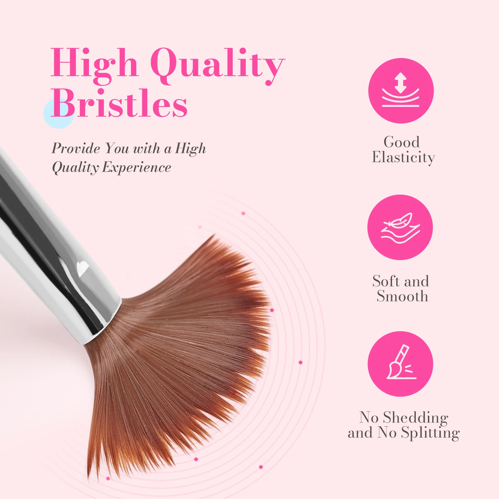 Acrylic Nail Brush Set (3Pcs) - Pink - Image 2