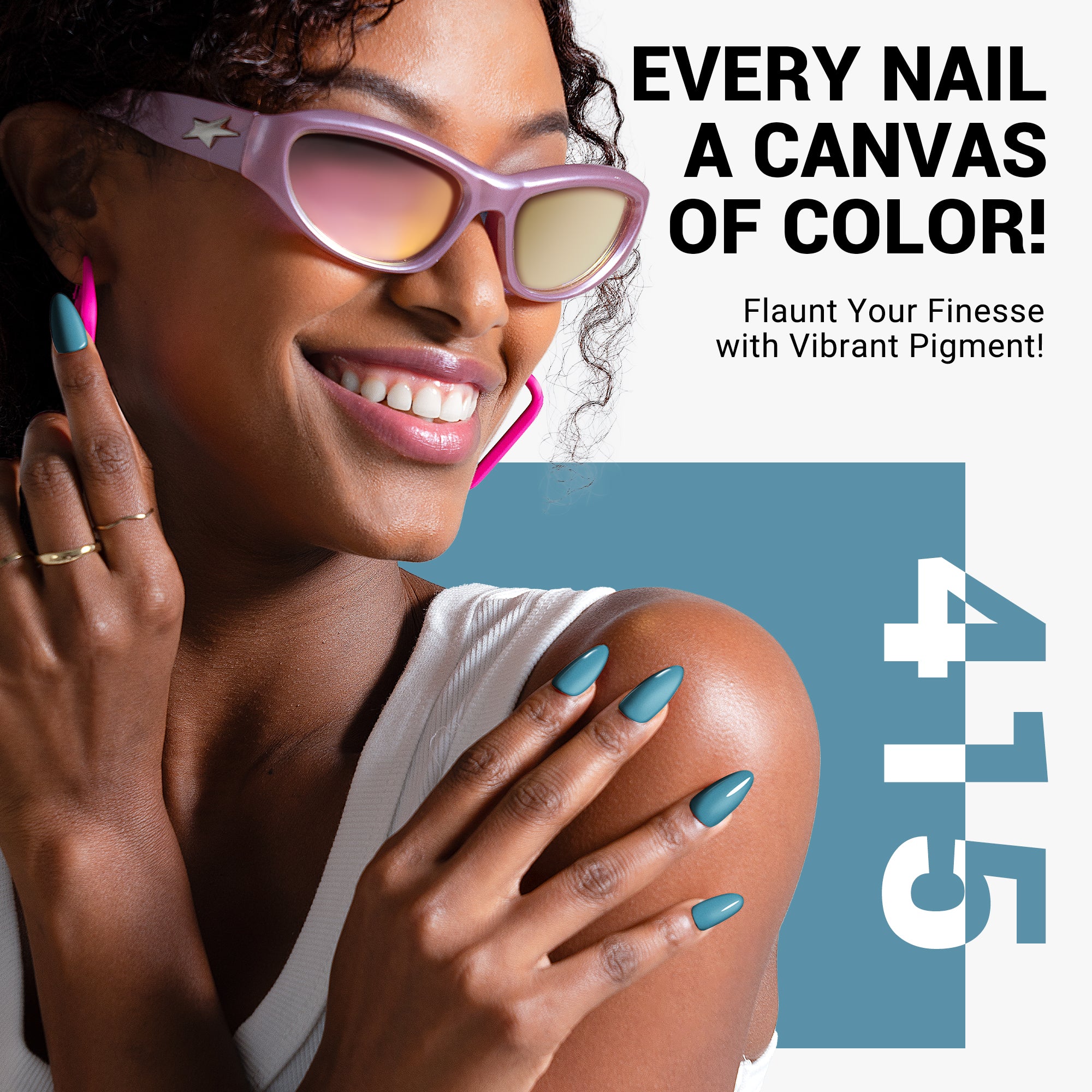 415 Blue - TPO-Free Thick Gel Nail Polish (15ml) - Image 3