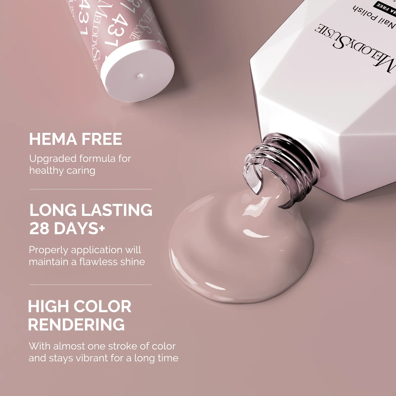 431 Neutral Nude - HEMA-Free Gel Nail Polish 0.5 fl oz/15ml - Image 3