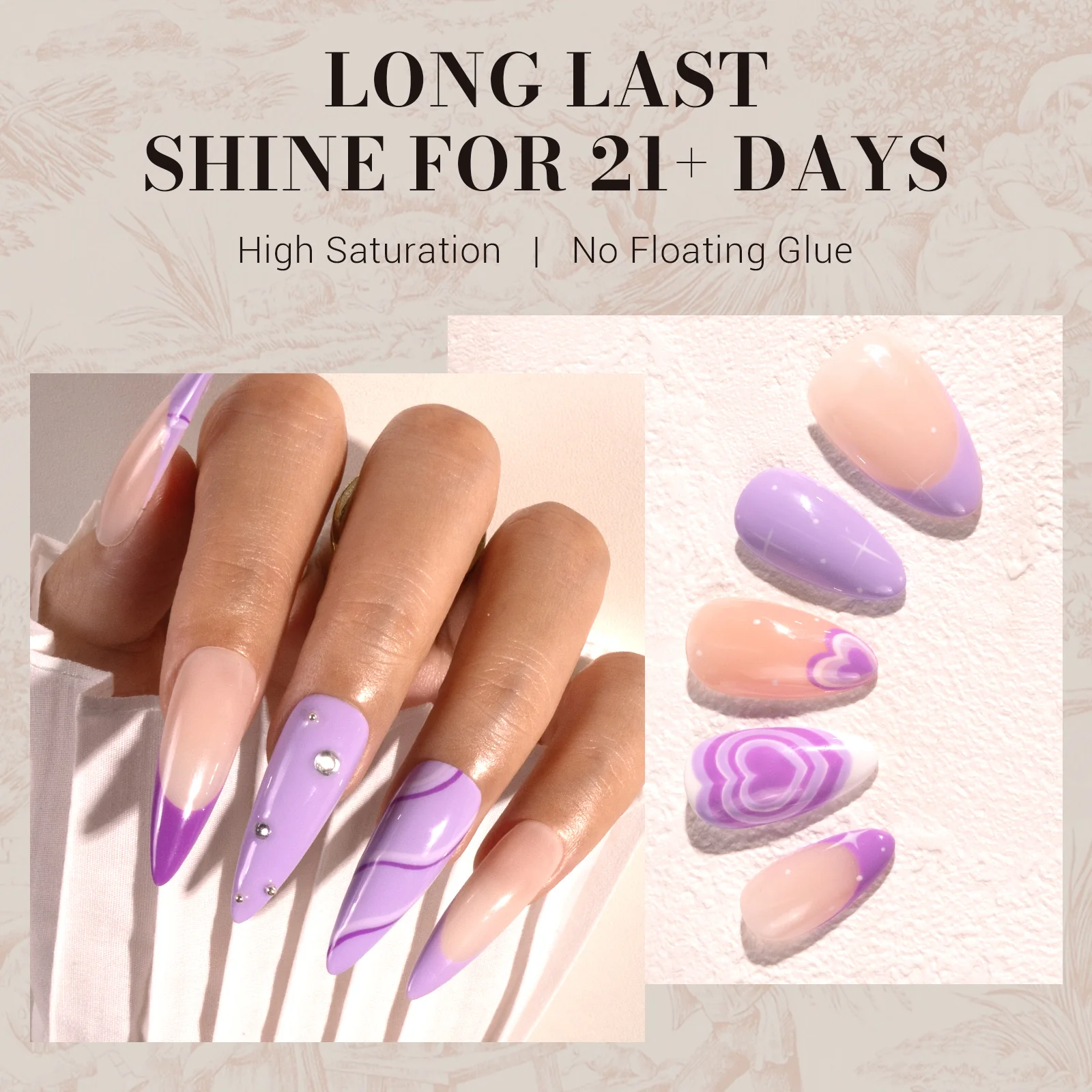 449 Light Purple - TPO-Free Faster UV Curing Gel Nail Polish 0.5 fl oz/15ml - Image 4