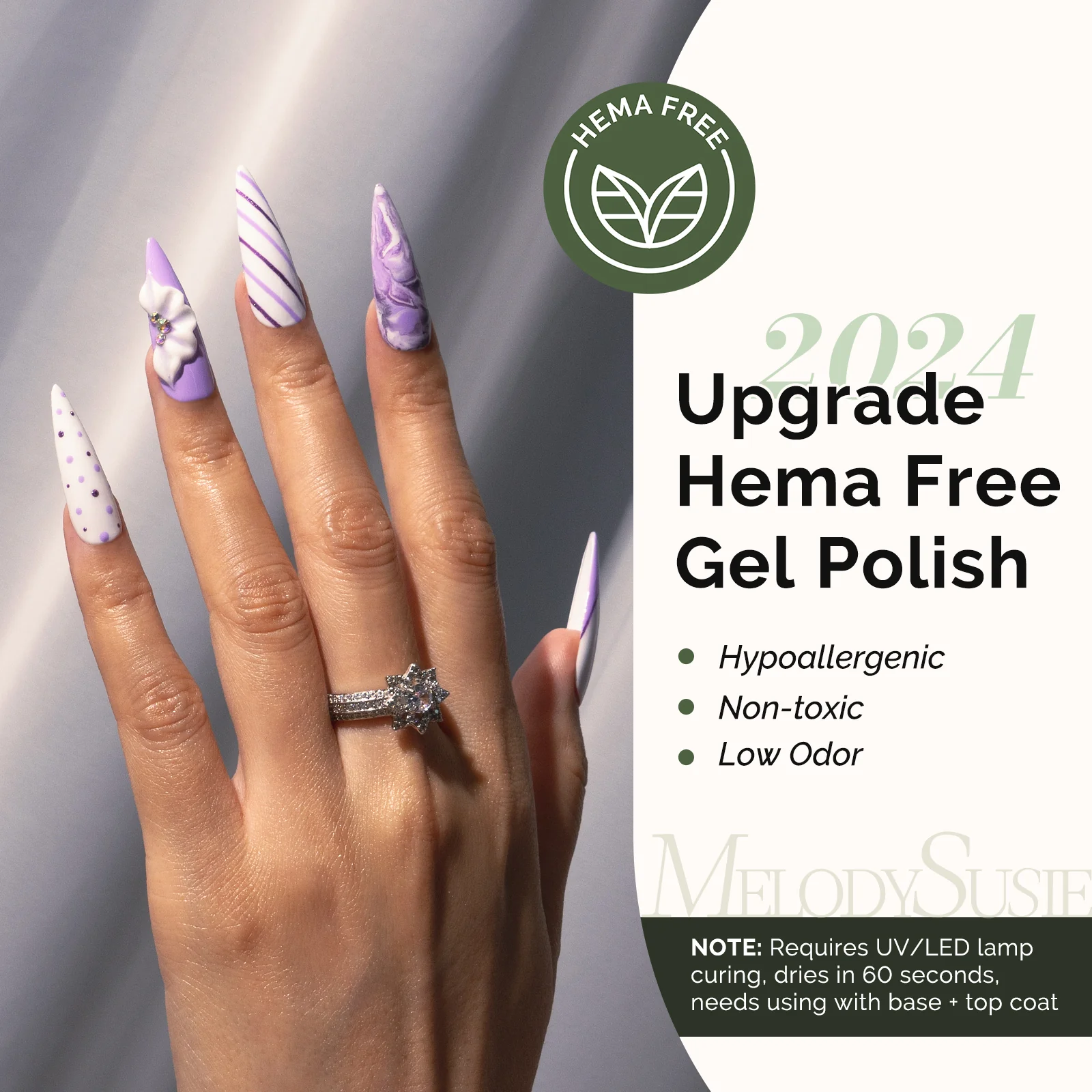 449 Purple - HEMA-Free Gel Nail Polish 0.5 fl oz/15ml - Image 2