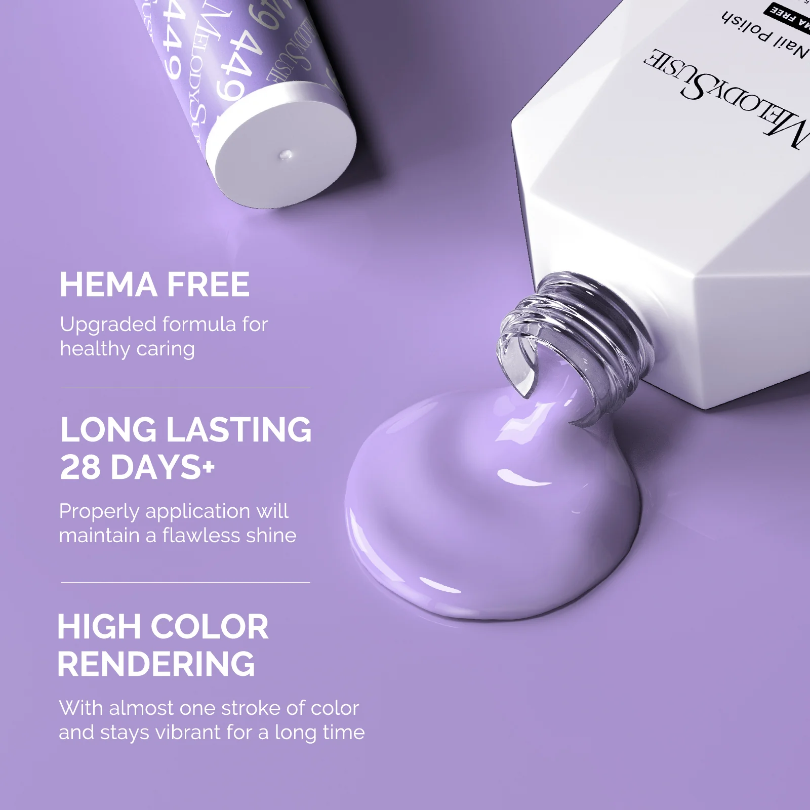 449 Purple - HEMA-Free Gel Nail Polish 0.5 fl oz/15ml - Image 3