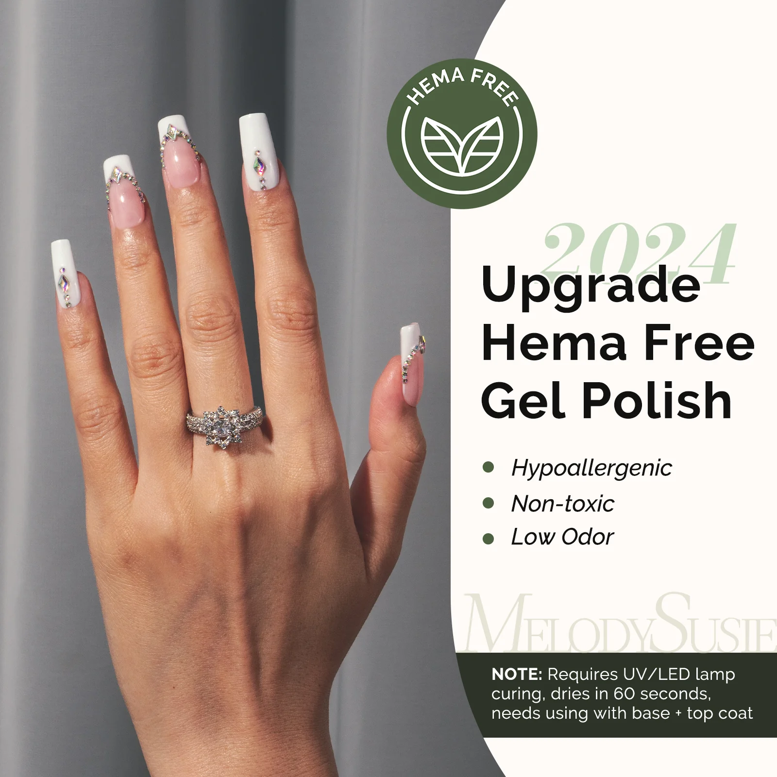 479 White - HEMA-Free Gel Nail Polish 0.5 fl oz/15ml - Image 2