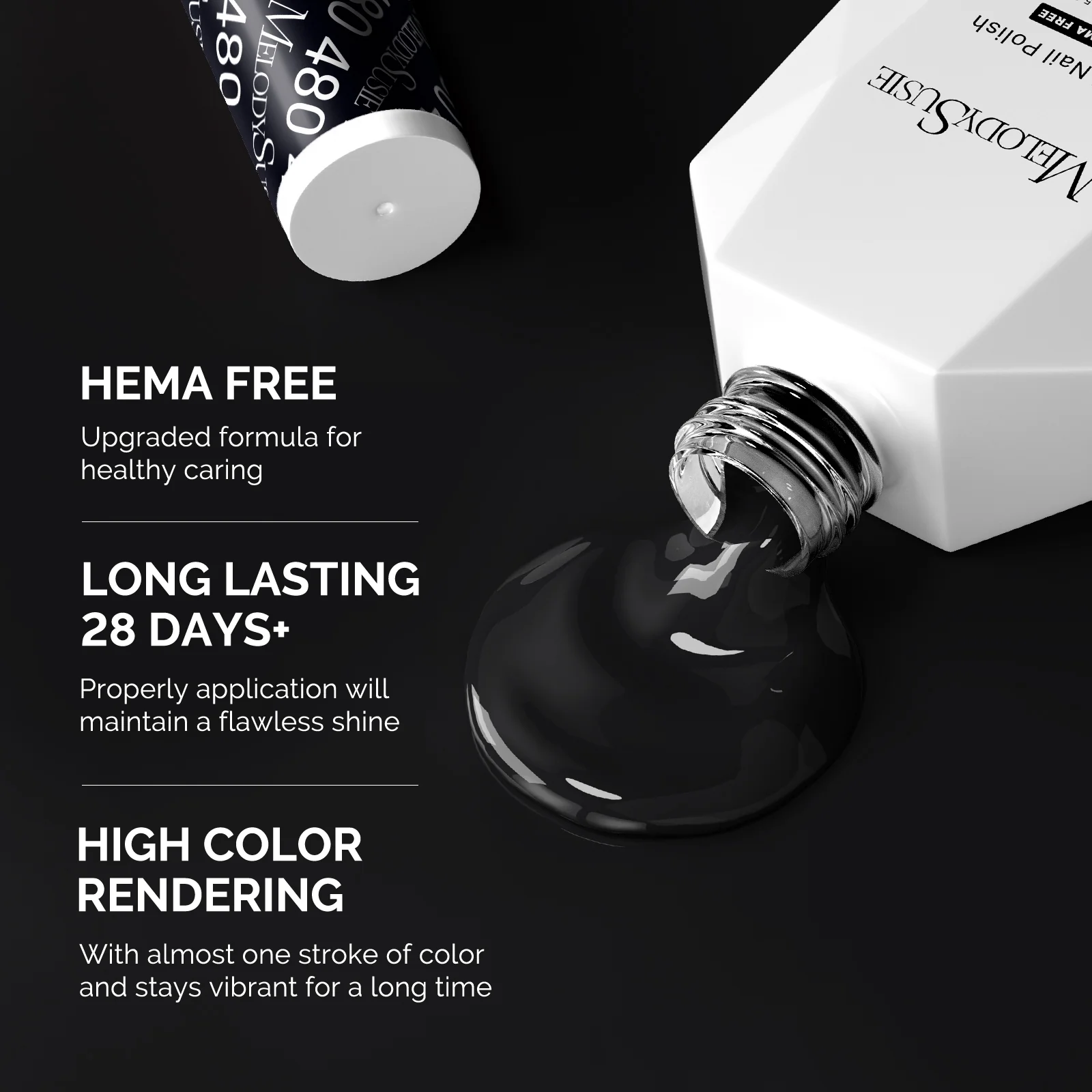 480 Black - HEMA-Free Gel Nail Polish 0.5 fl oz/15ml - Image 3