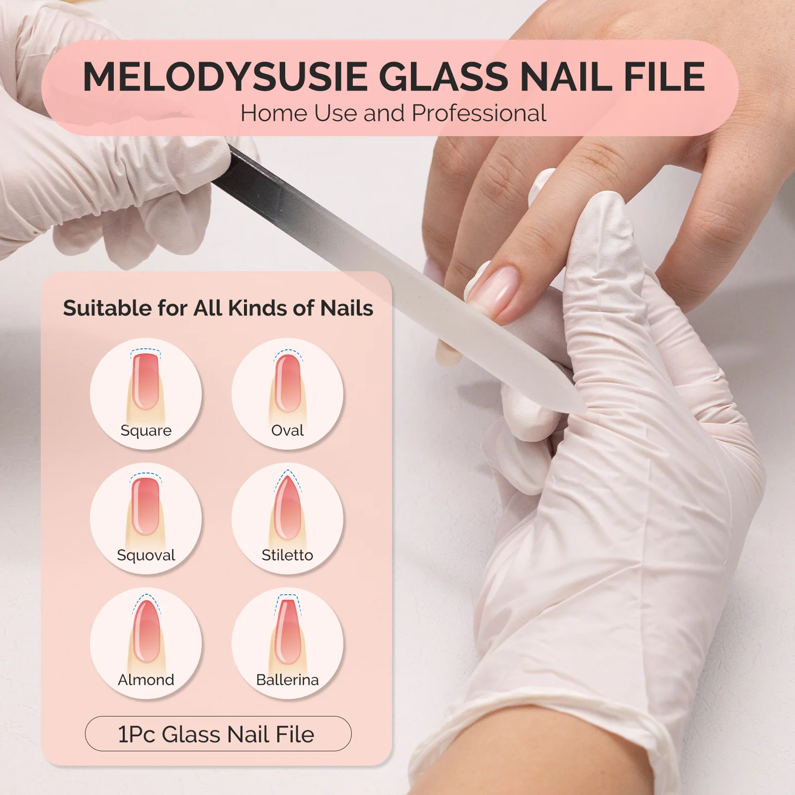 4Pcs Double Sided 360 Grit Glass Nail File Set - Image 6