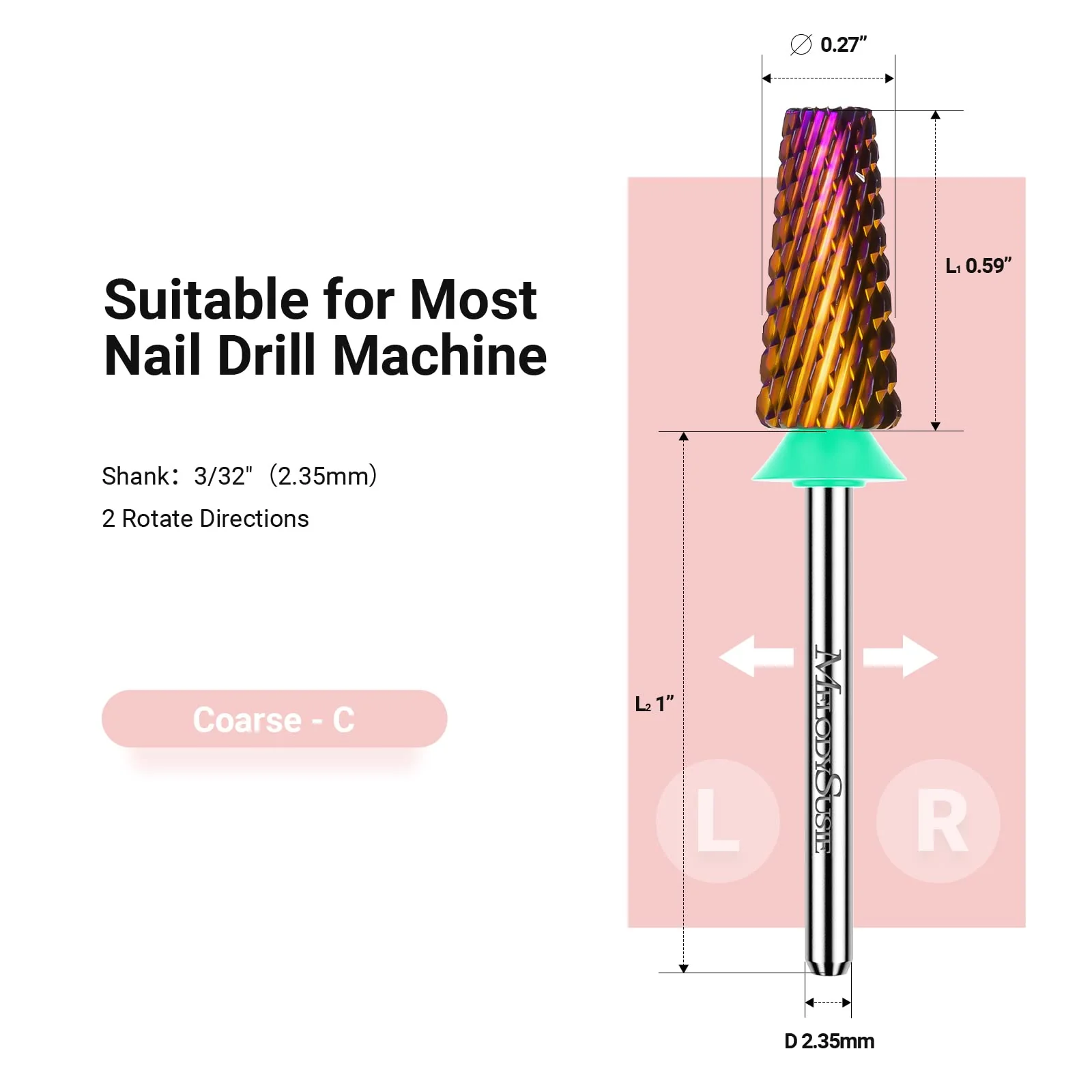 5 in 1 Cross Cut Tungsten Carbide Nail Drill Bits - Image 3