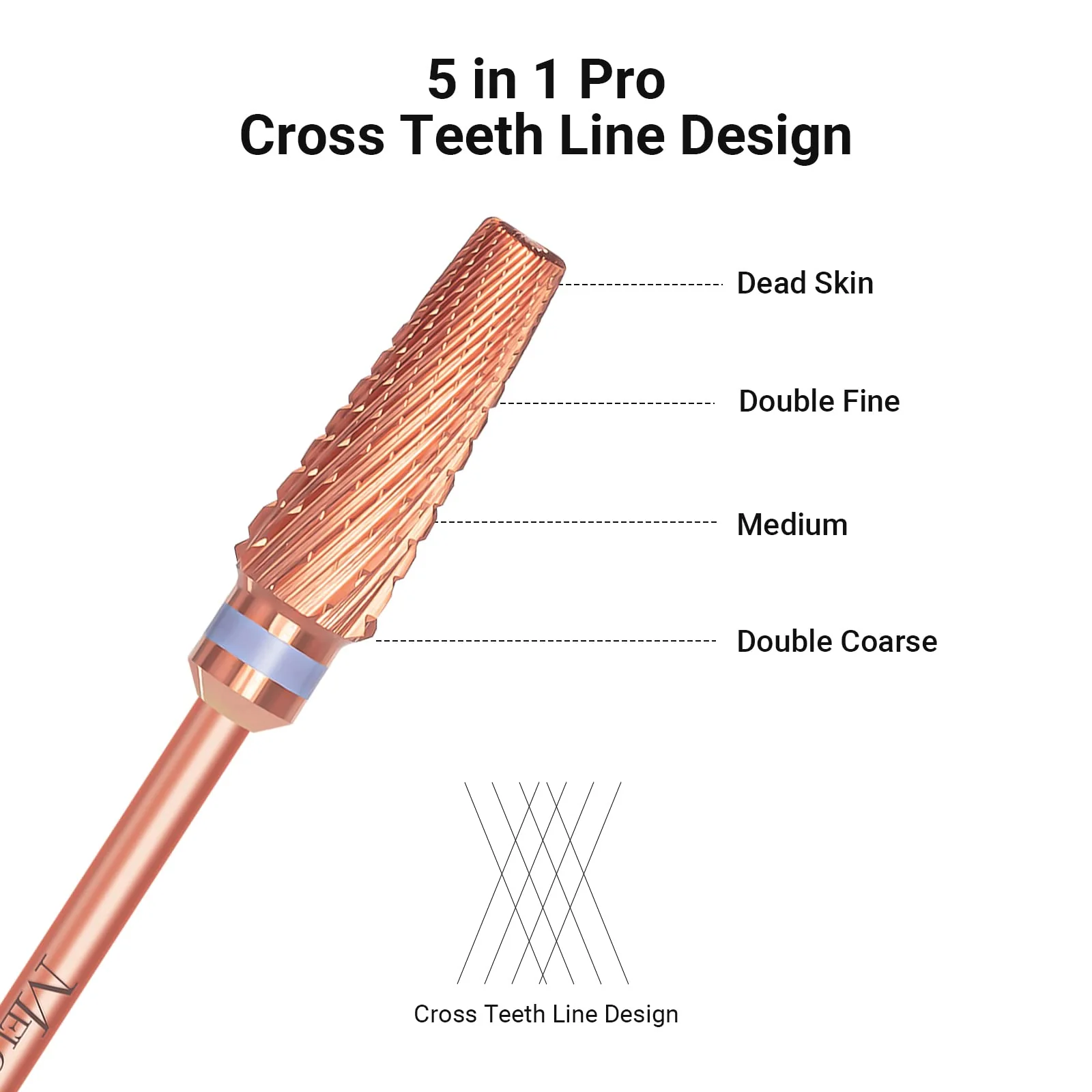 5 in 1 Pro Multi-function Mixed Sizes Tungsten Carbide Nail Drill Bit - Image 2