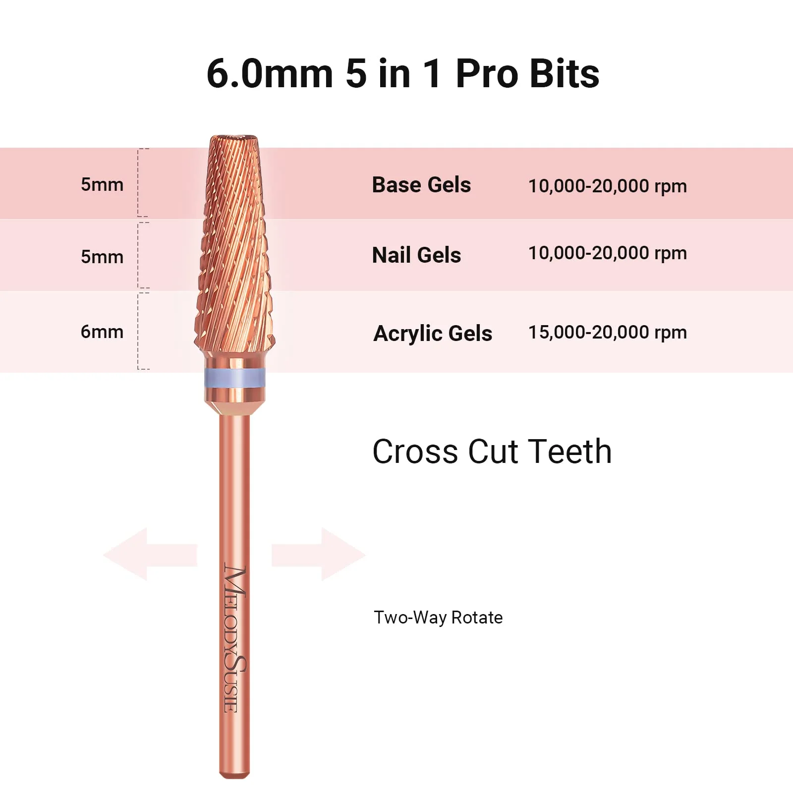 5 in 1 Pro Multi-function Mixed Sizes Tungsten Carbide Nail Drill Bit - Image 4