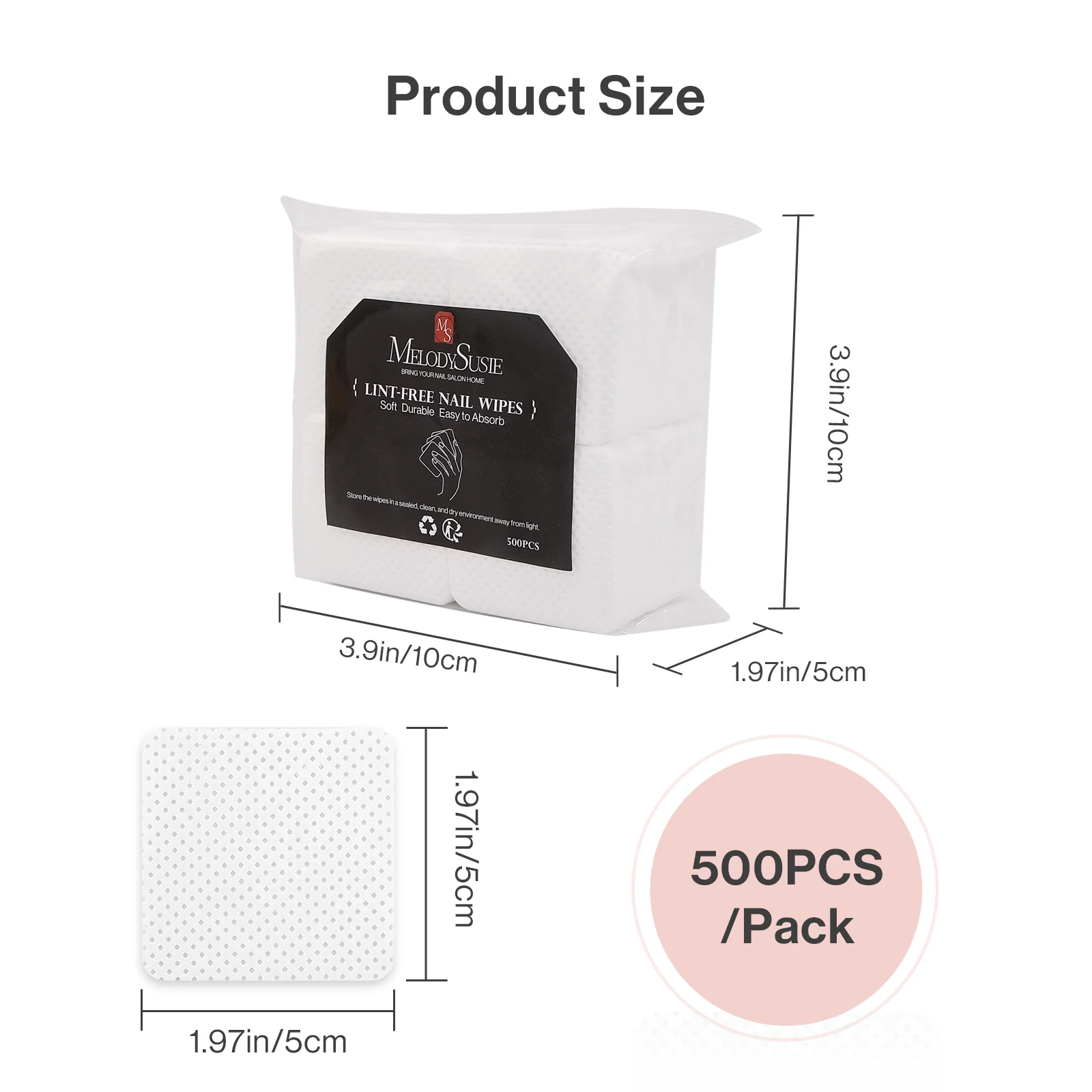 500 Pcs Lint Free Nail Wipes - Image 7