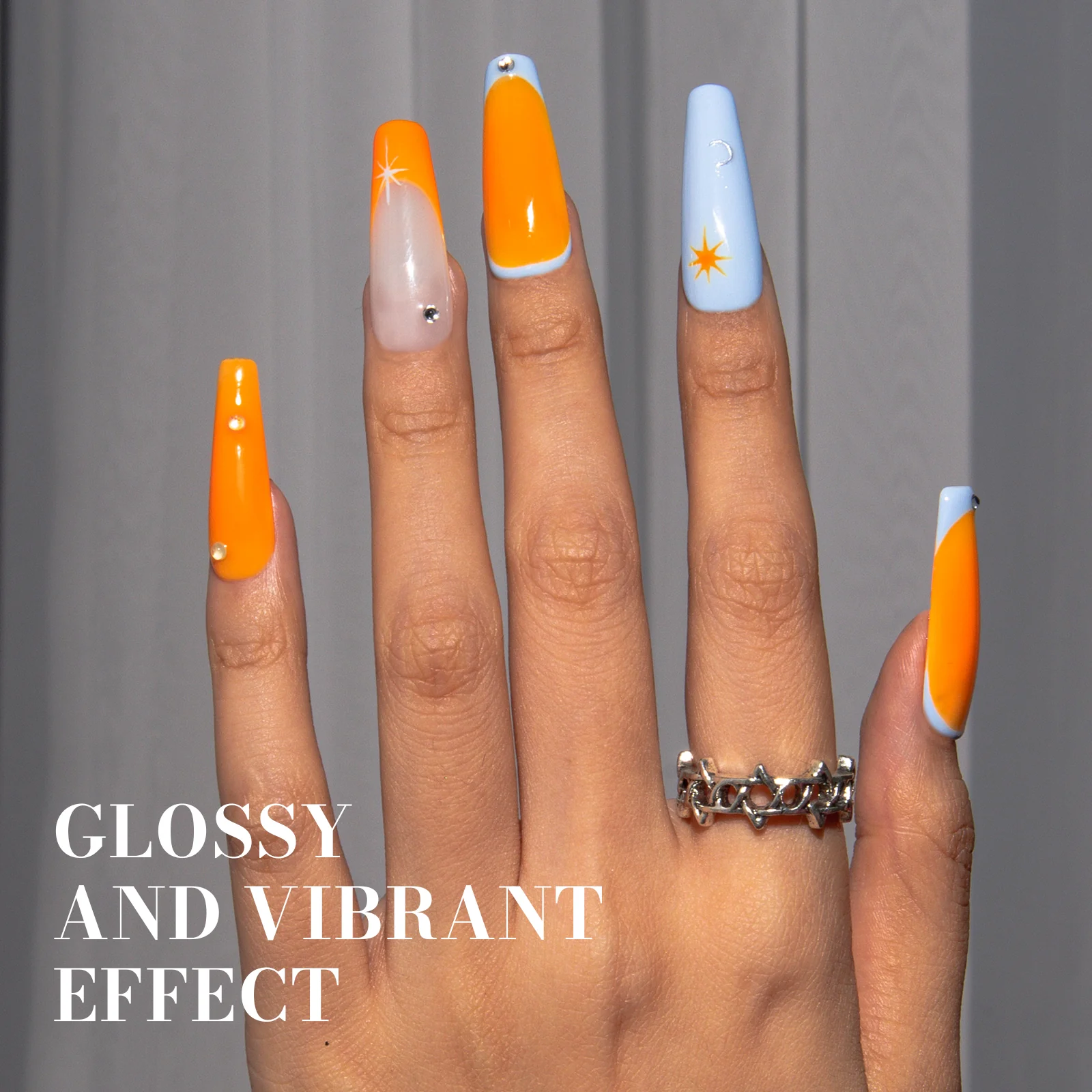 524 Shocking Orange  - TPO-Free Faster UV Curing Gel Nail Polish 0.5 fl oz/15ml - Image 5