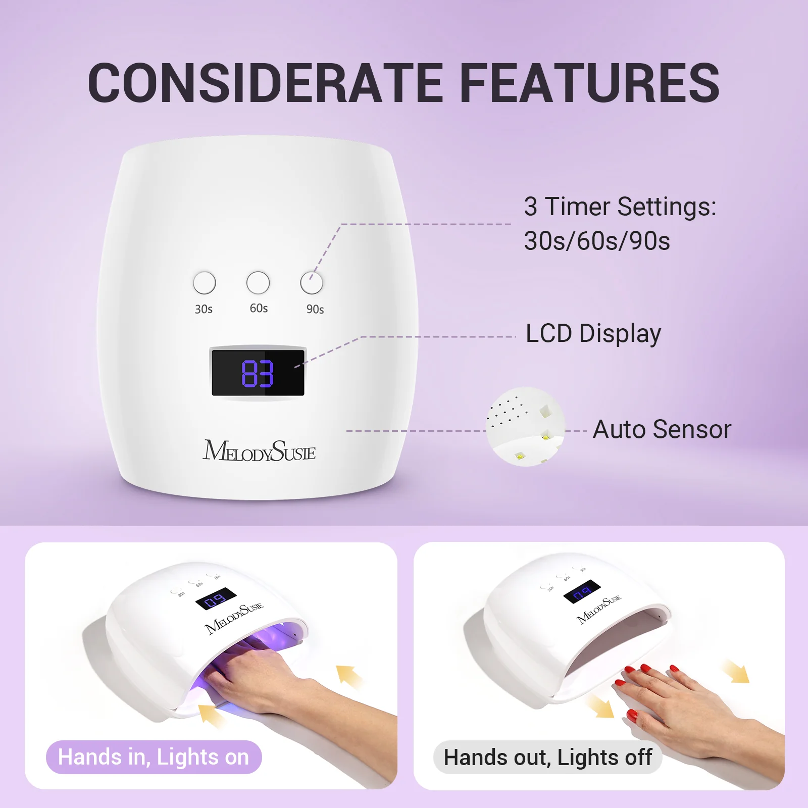 EOS 9 (P-Plus30I) LED/UV Nail Lamp - Image 3