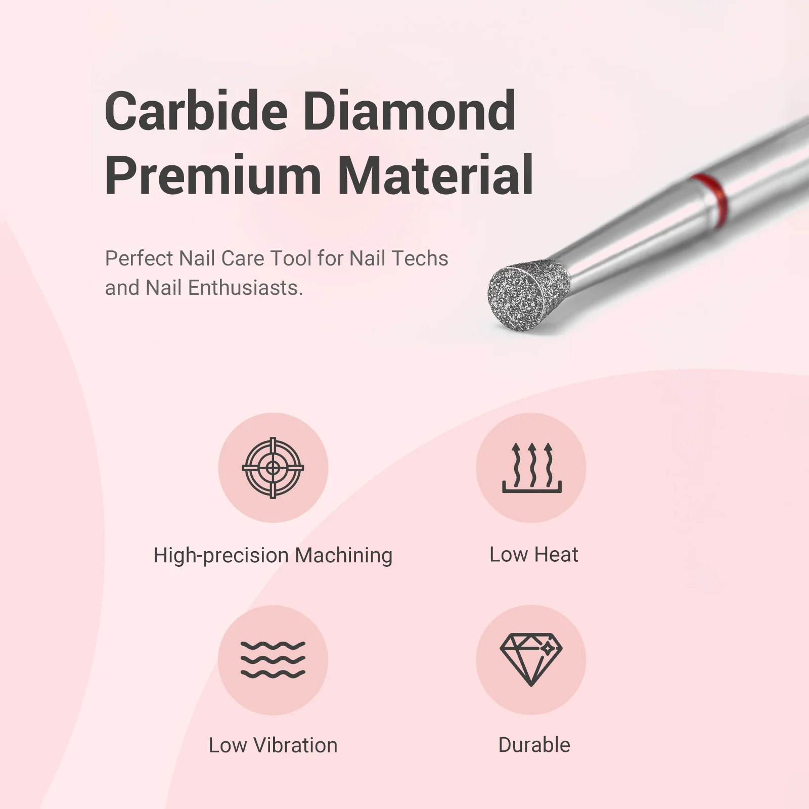6.7mm Inverted Tapered Cuticle Clean Nail Drill Bit - Image 4