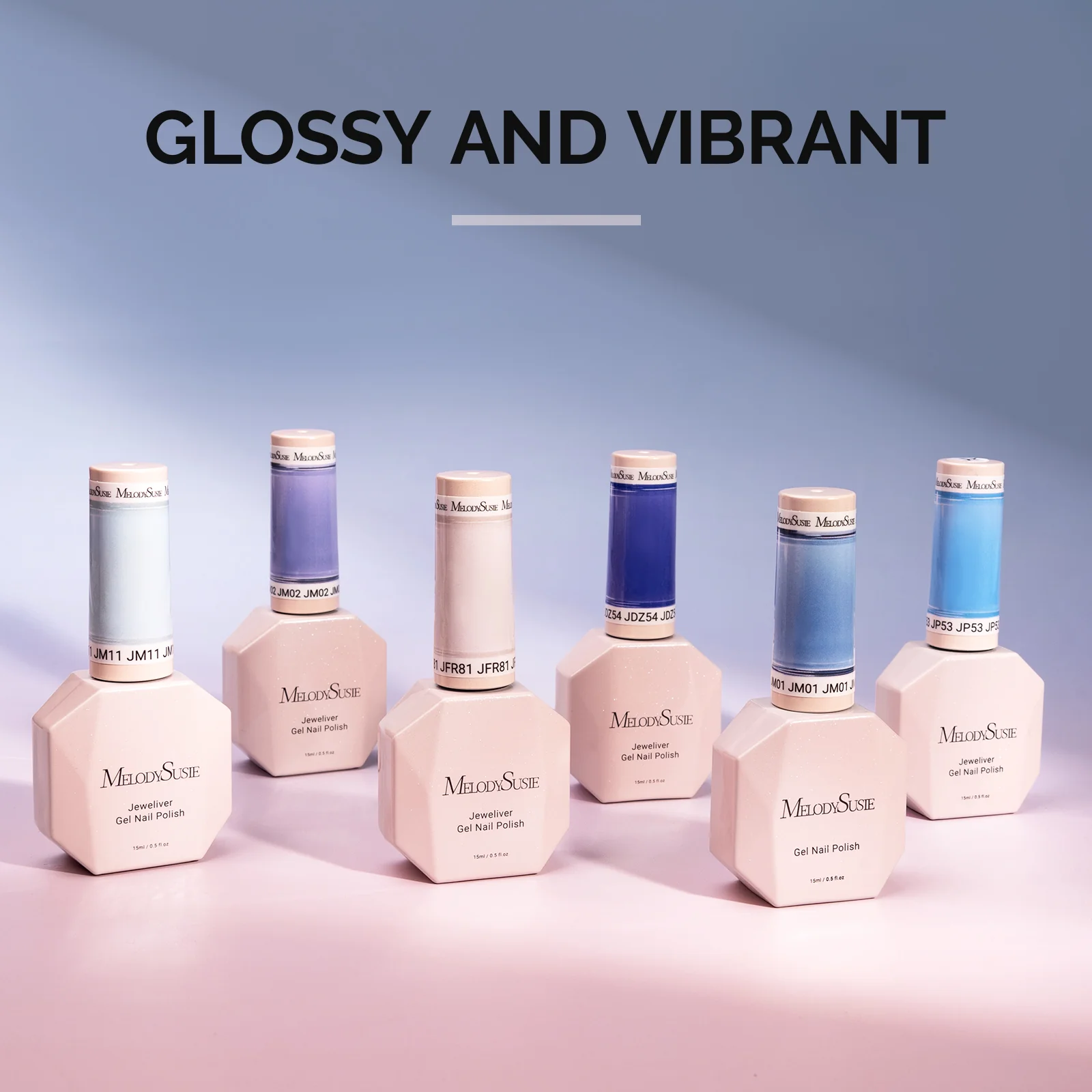 6 Colors Jeweliver Jelly TPO-Free Gel Nail Polish Set 0.5 fl oz/15ml - Blue - Image 2
