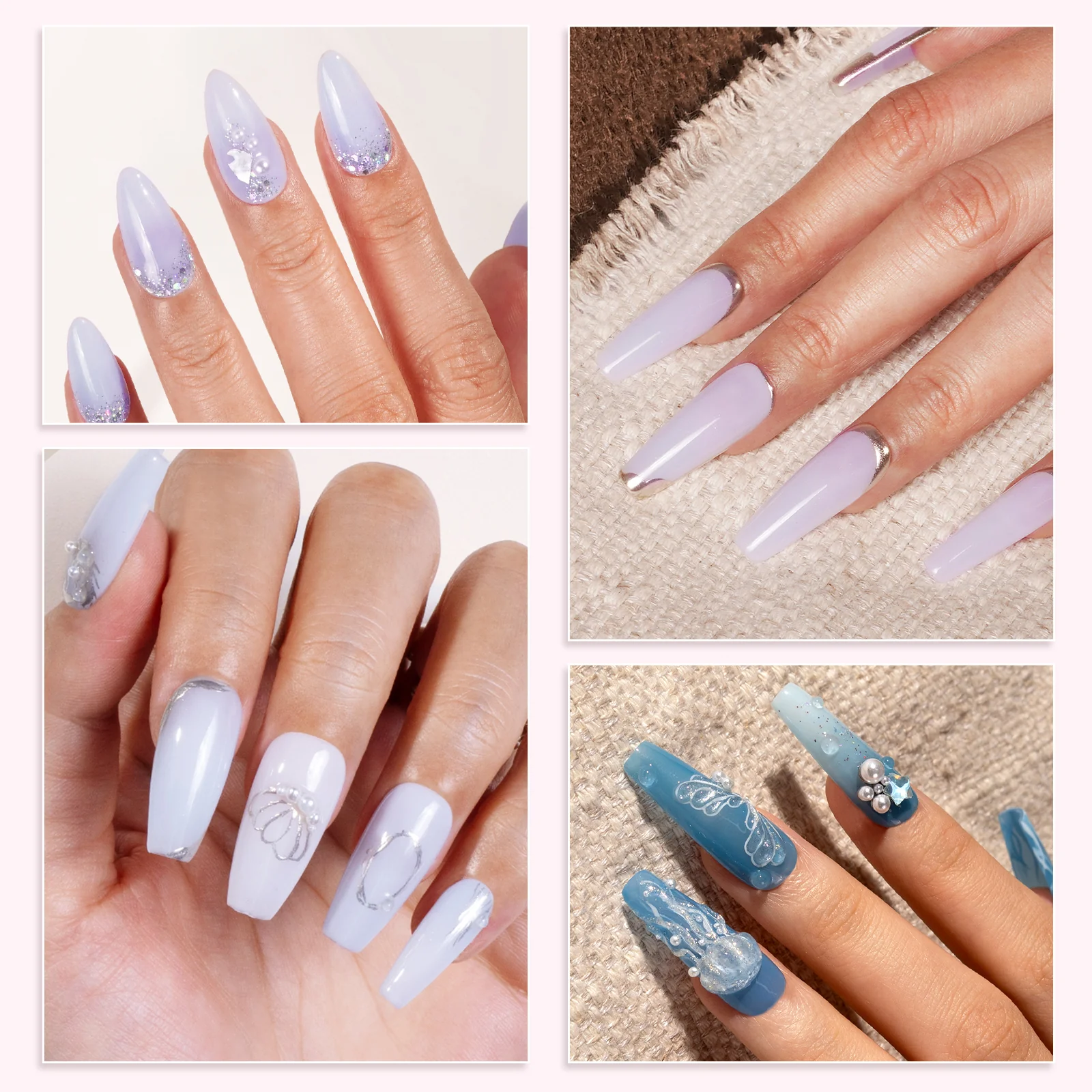 6 Colors Jeweliver Jelly TPO-Free Gel Nail Polish Set 0.5 fl oz/15ml - Blue - Image 5