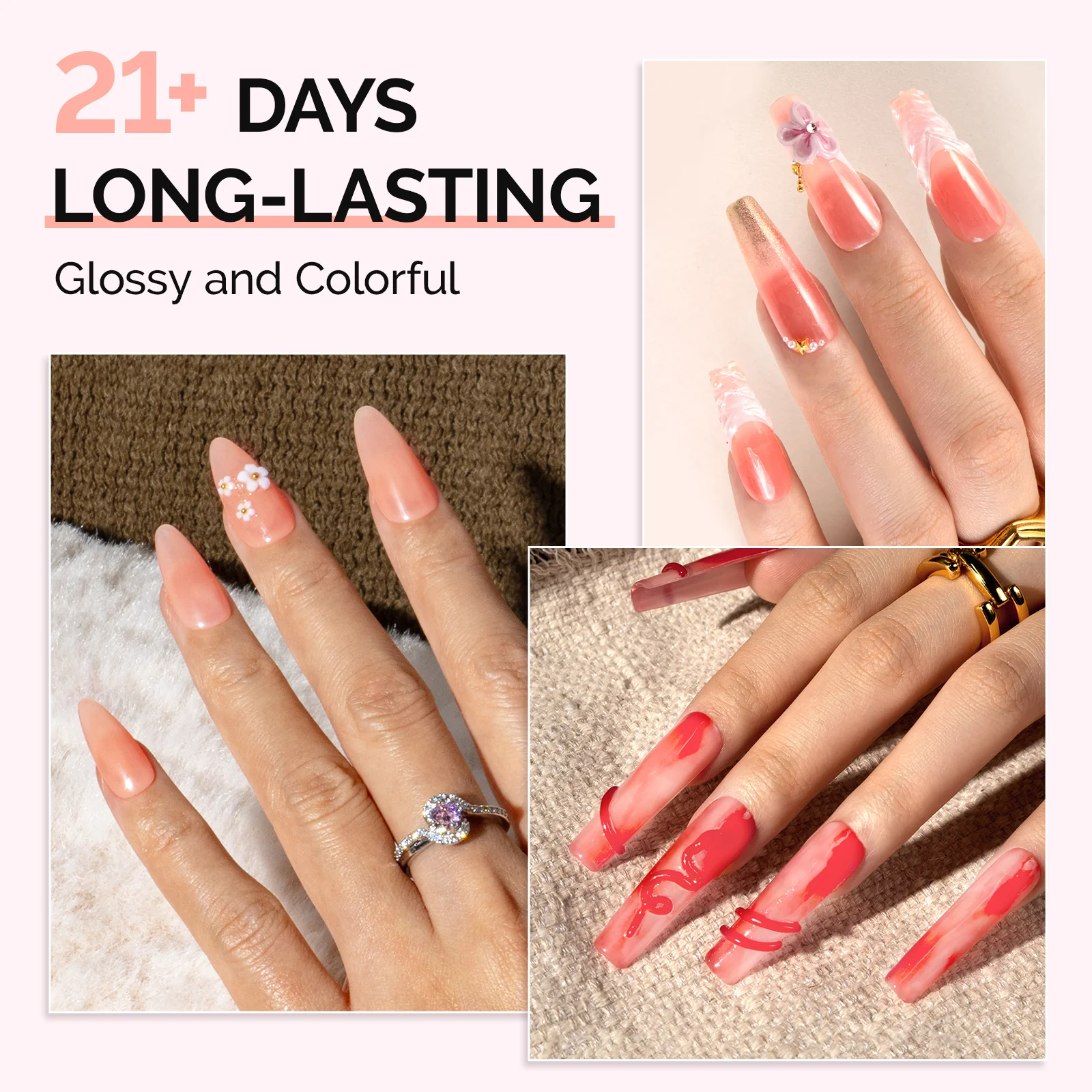 6 Colors Jeweliver Jelly TPO-Free Gel Nail Polish Set 0.5 fl oz/15ml - Nude - Image 4