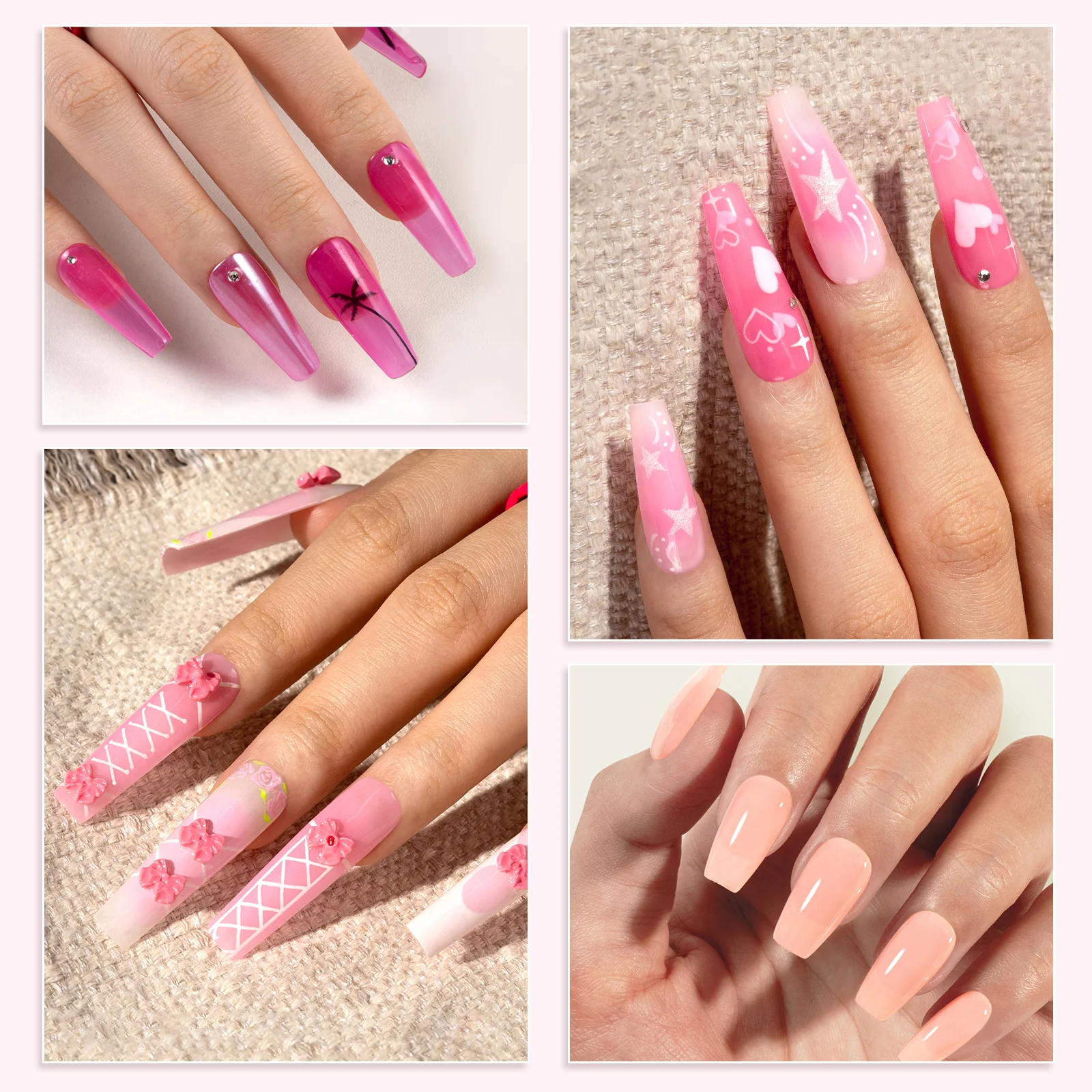 6 Colors Jeweliver Jelly TPO-Free Gel Nail Polish Set 0.5 fl oz/15ml - Pink - Image 5