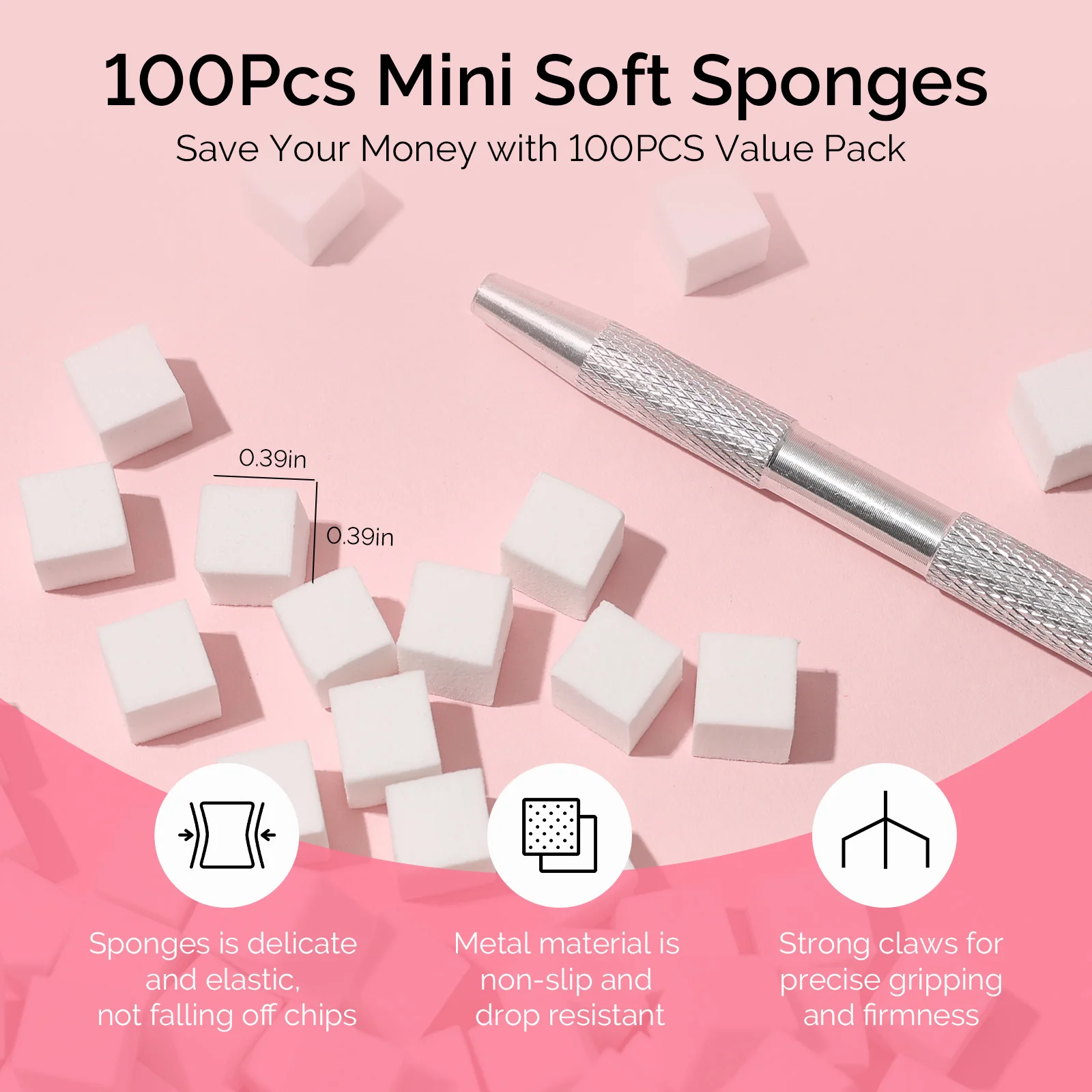 6 Colors Ombre Gel Polish with 100 Sponges & Metal Grabber Set - Image 11