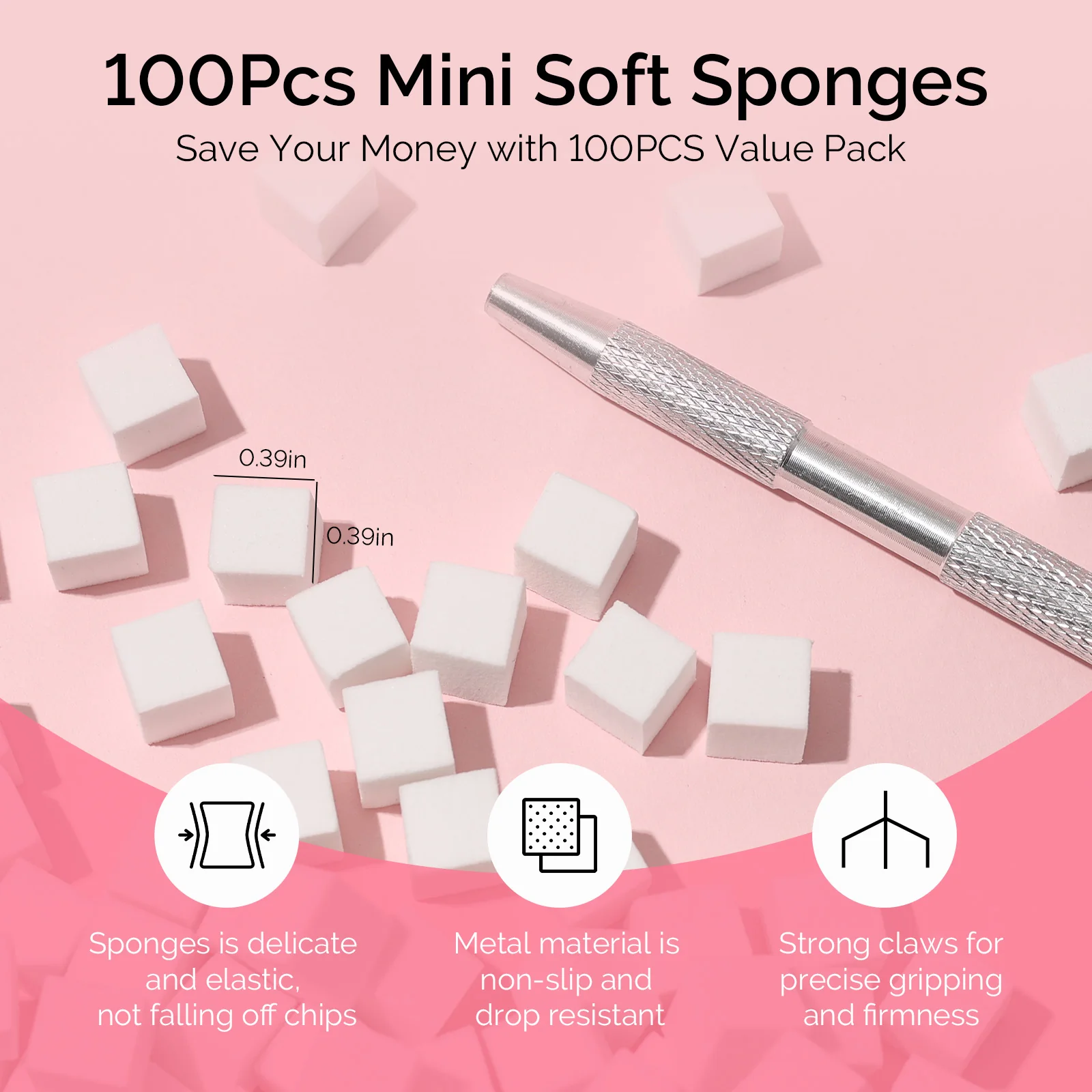 6 Colors Ombre Gel Polish with 100 Sponges & Metal Grabber Set - Image 5