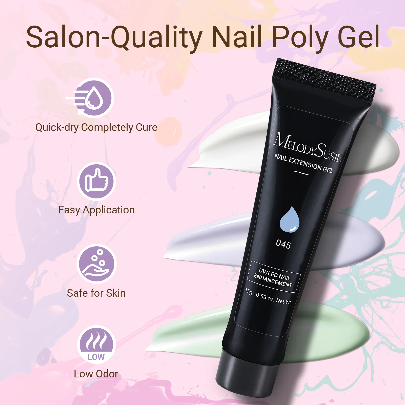 6 Colors Poly Nail Extension Gel Kit - Image 3