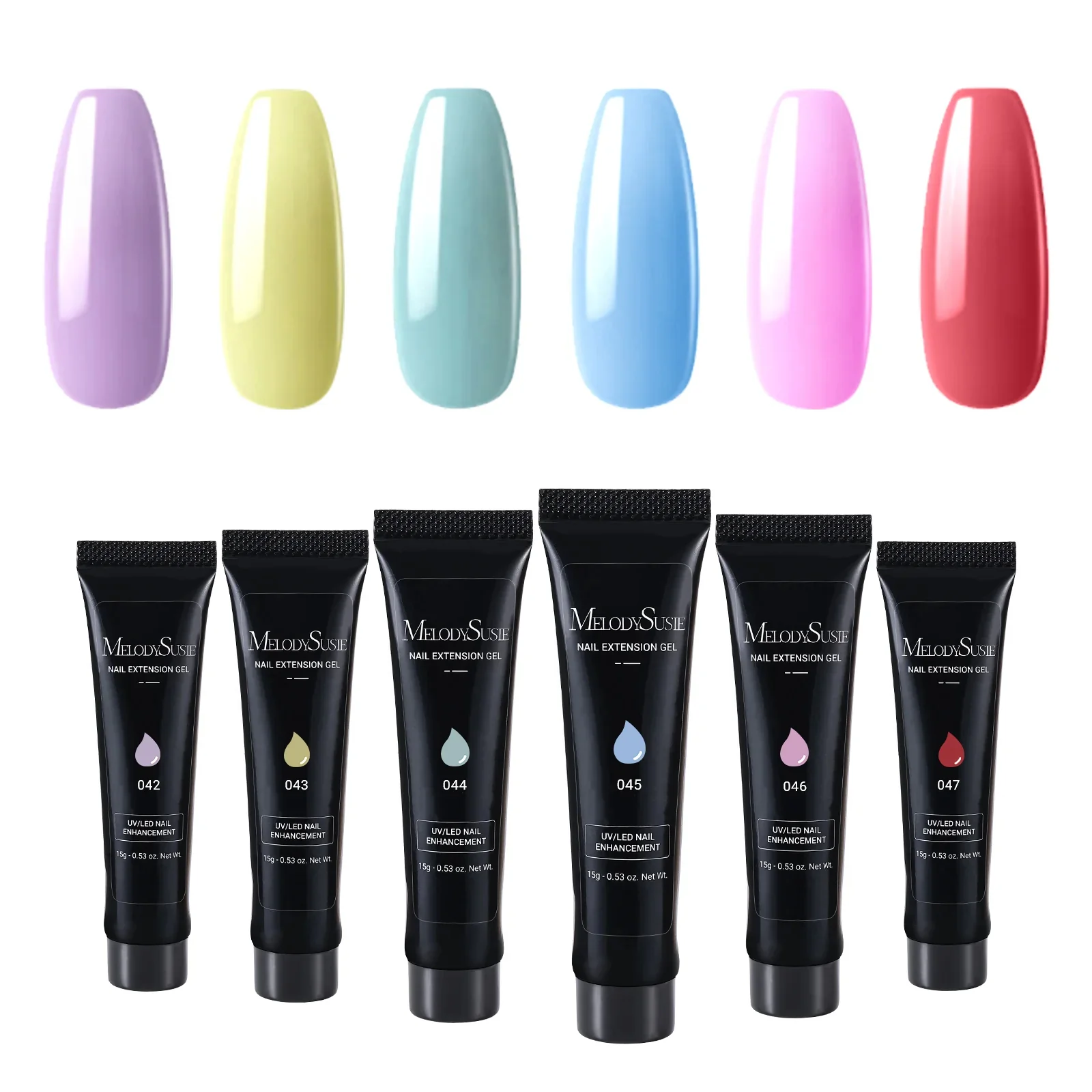6 Colors Poly Nail Extension Gel Kit - Daily Nude - Image 10
